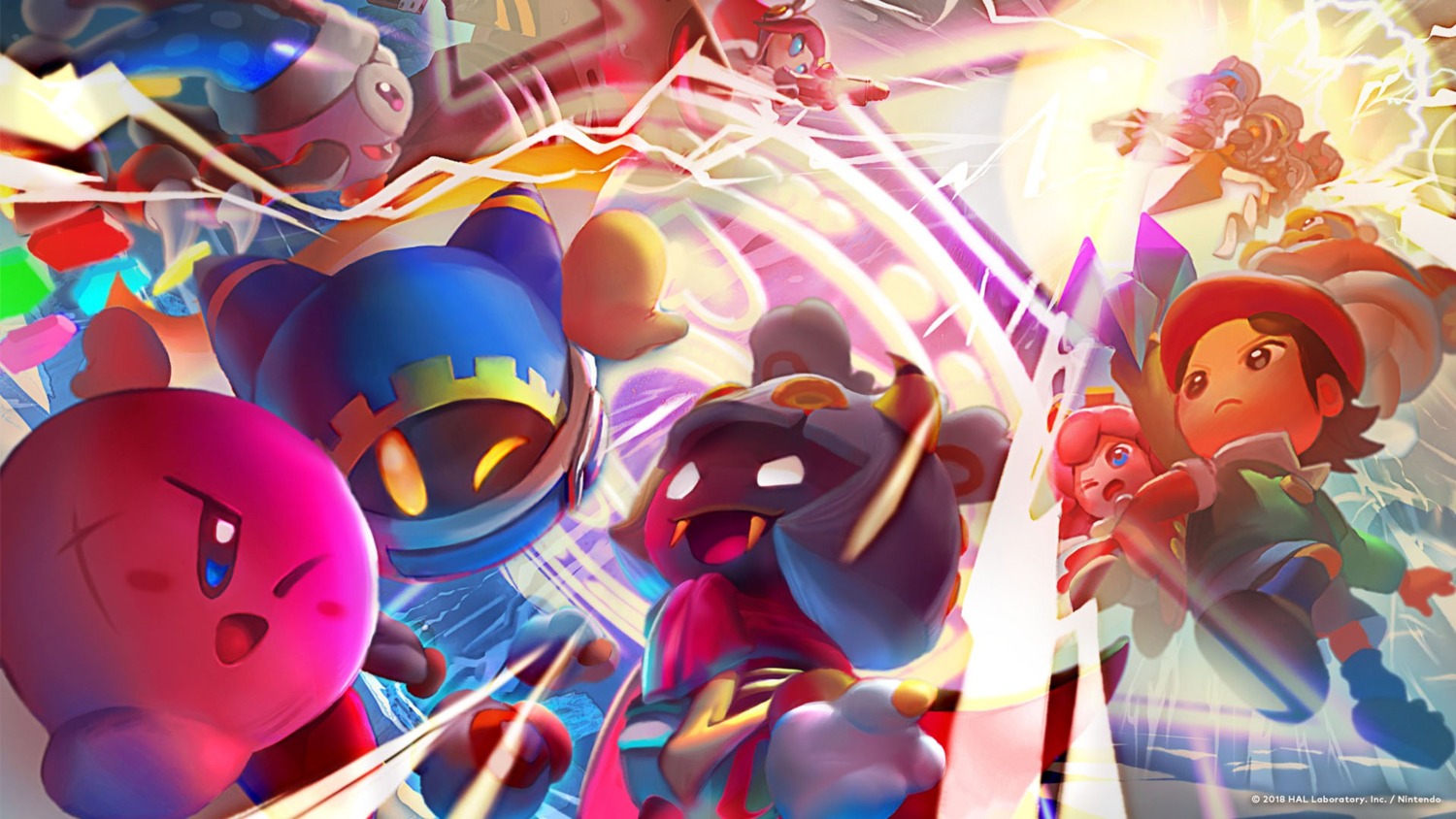 adeleine, gun, king_dedede, kirby, kirby_(character), marx, nintendo, susie_(kirby), tagme, wallpaper