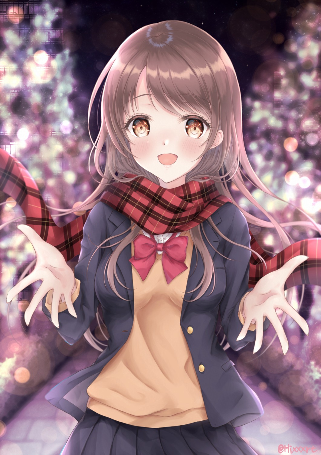christmas, kirameki_no_hiroto, seifuku, sweater