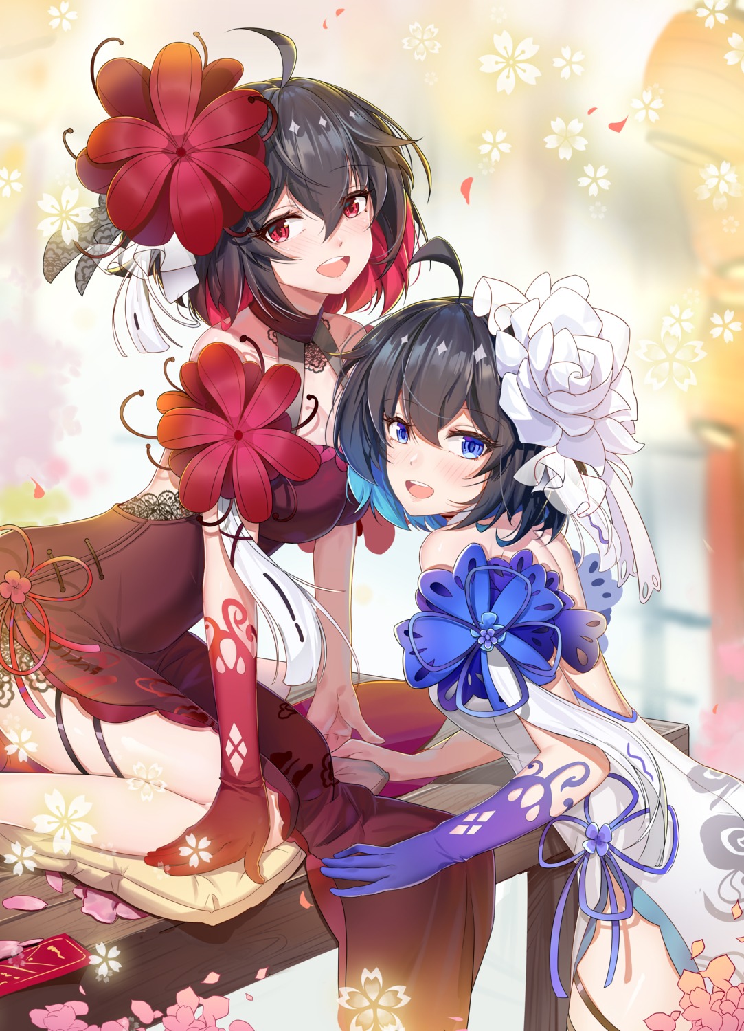 benghuai_xueyuan, chinadress, cleavage, garter, jiaoshoutongxue, seele_vollerei