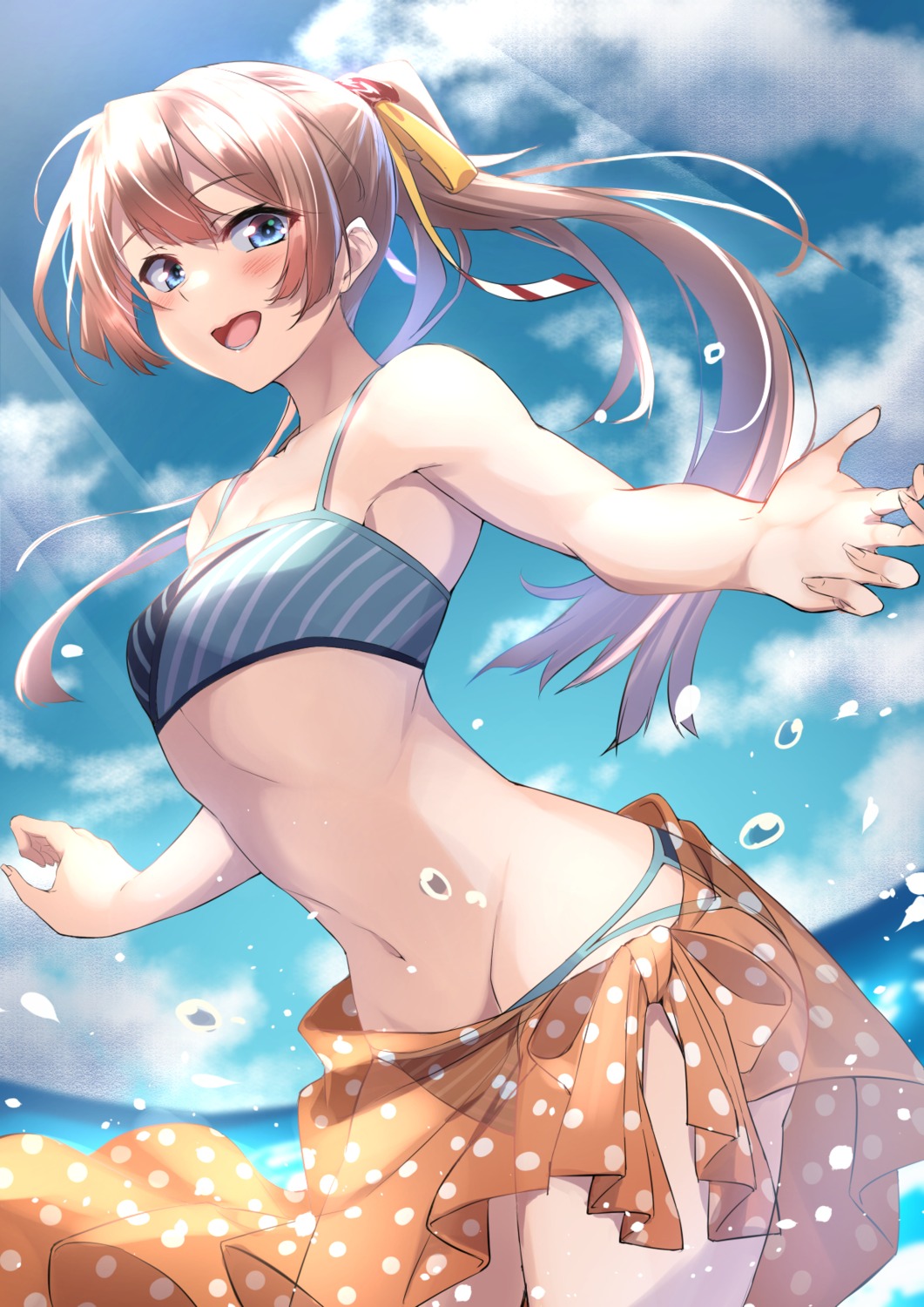 bikini, kagari_riroi, kantai_collection, kazagumo_(kancolle), see_through, swimsuits