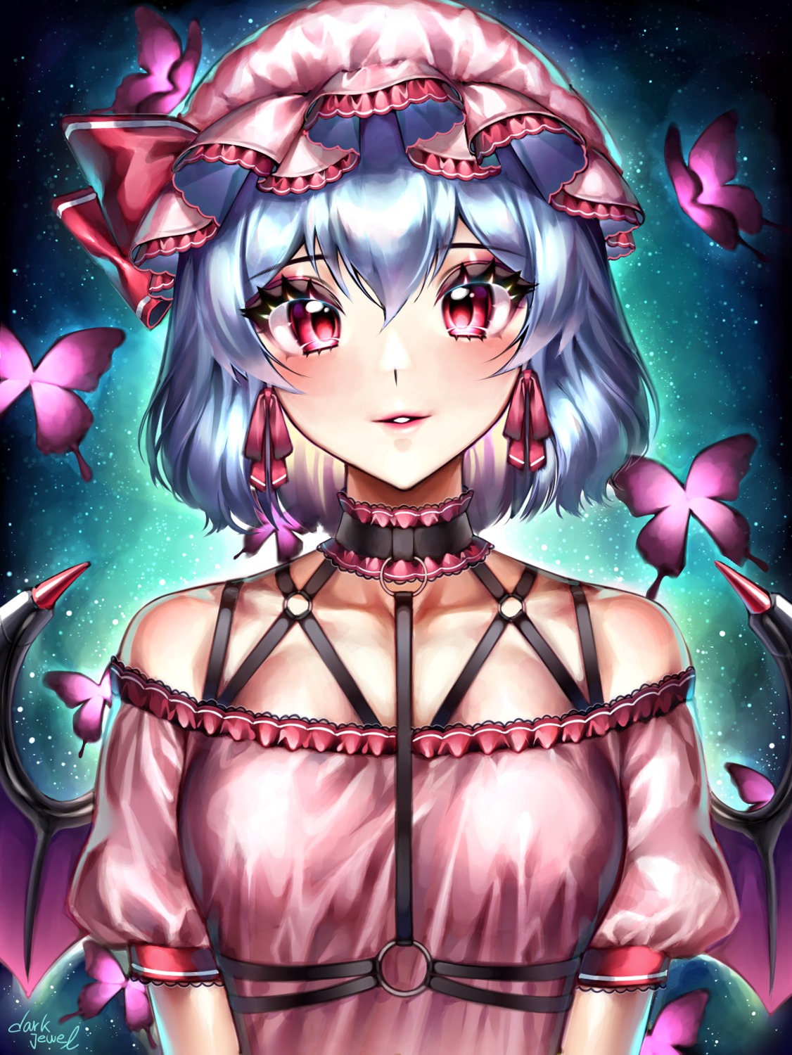 gem_oblivion, remilia_scarlet, touhou, wings