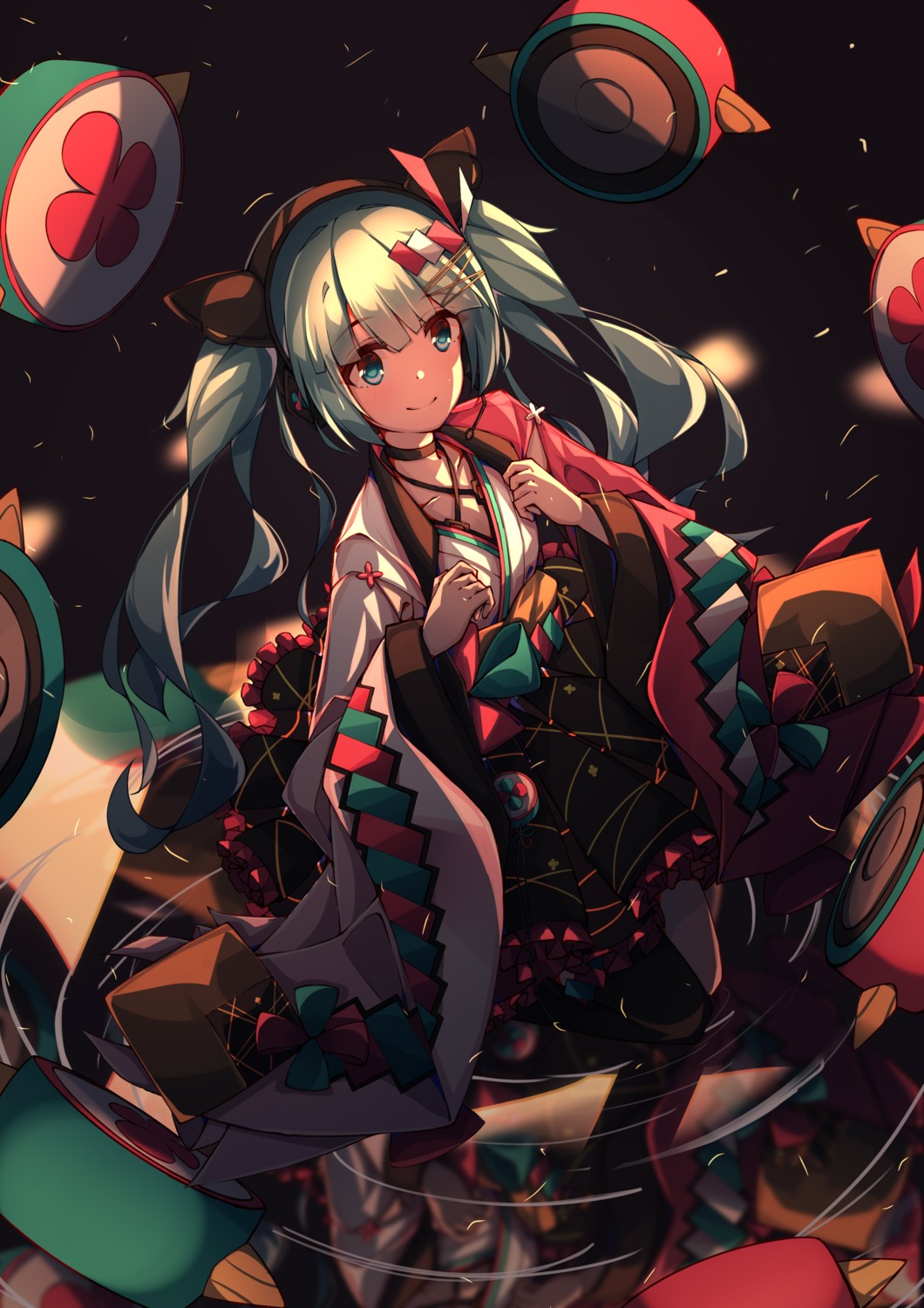 hatsune_miku, japanese_clothes, magical_mirai, qi_zhong_ji, vocaloid