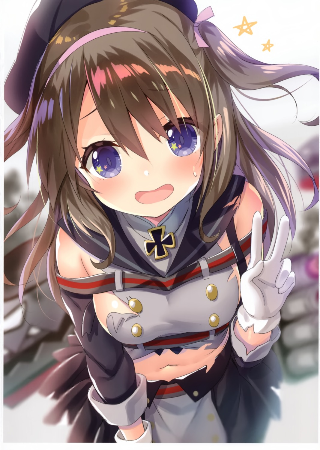 animal_herb, azur_lane, cleavage, torn_clothes, yano_mitsuki, z35_(azur_lane)
