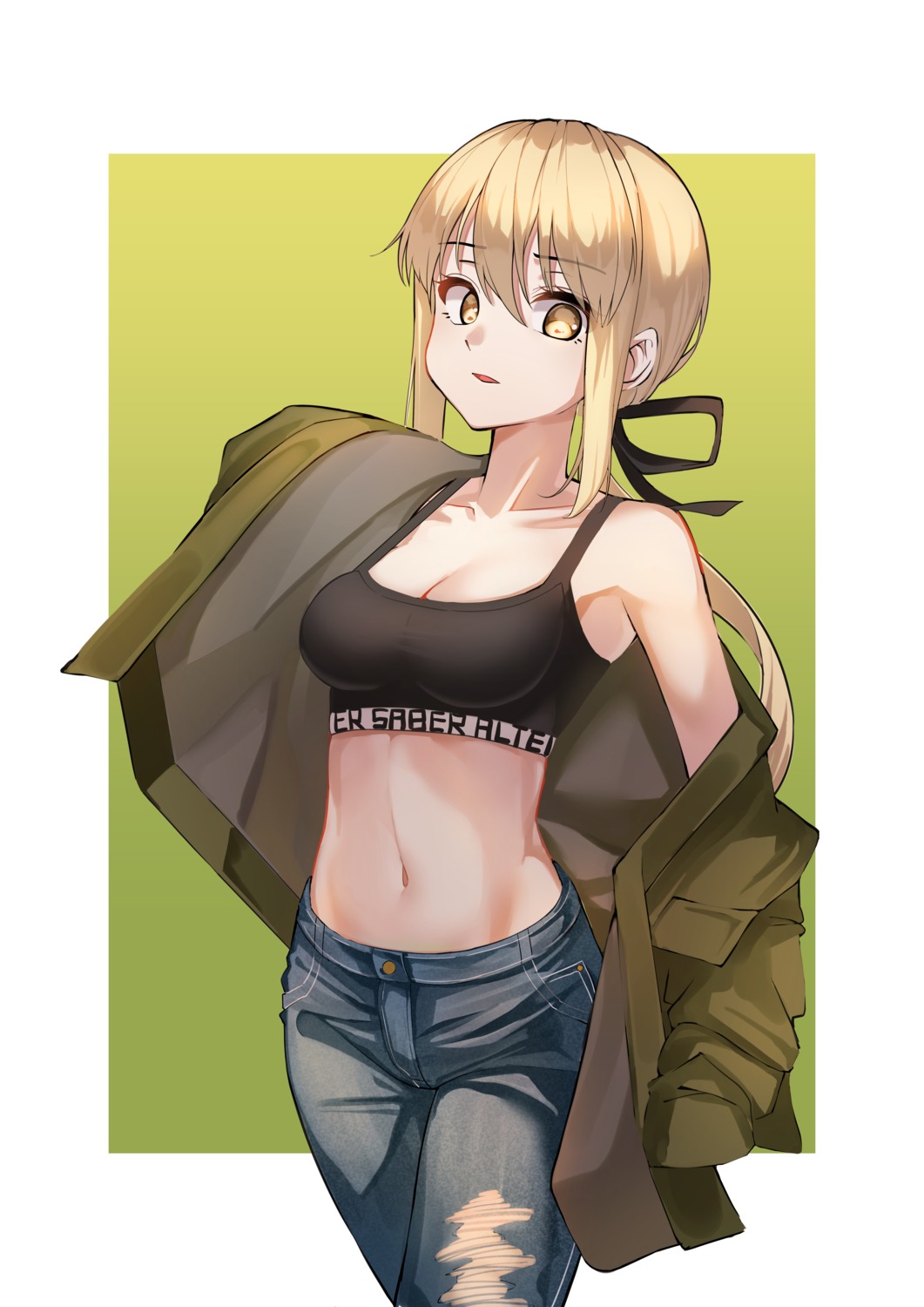 bra, cleavage, doru, fate/grand_order, open_shirt, torn_clothes