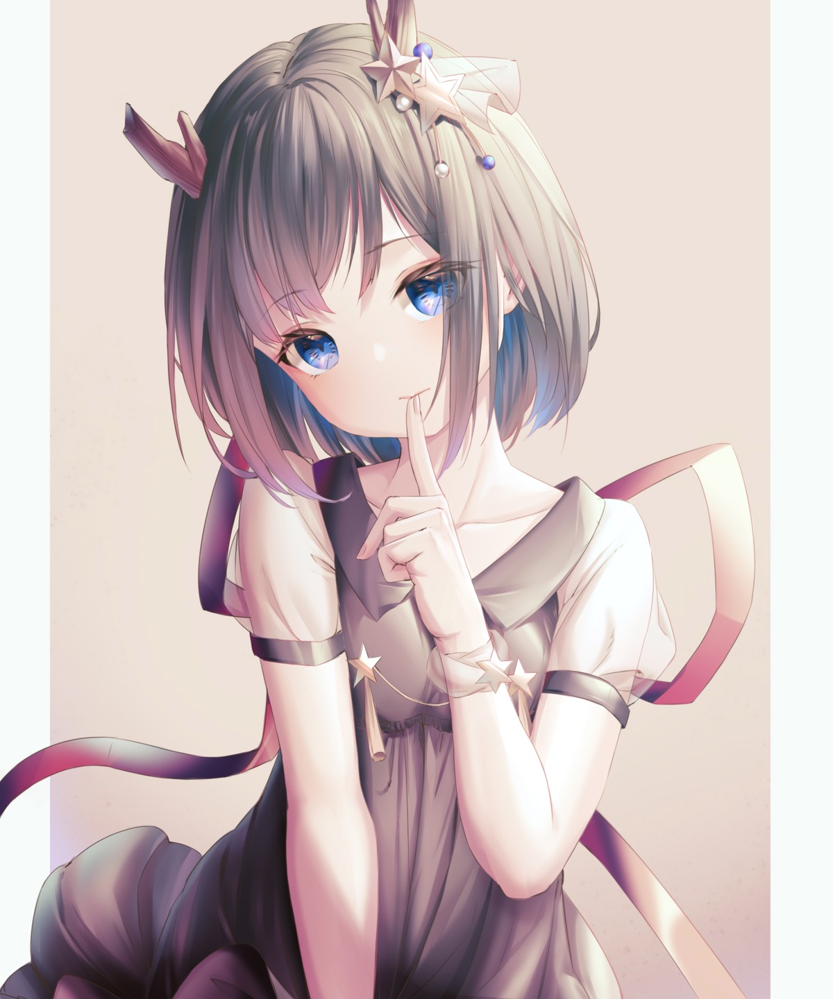 amaroku_neko, dress, horns