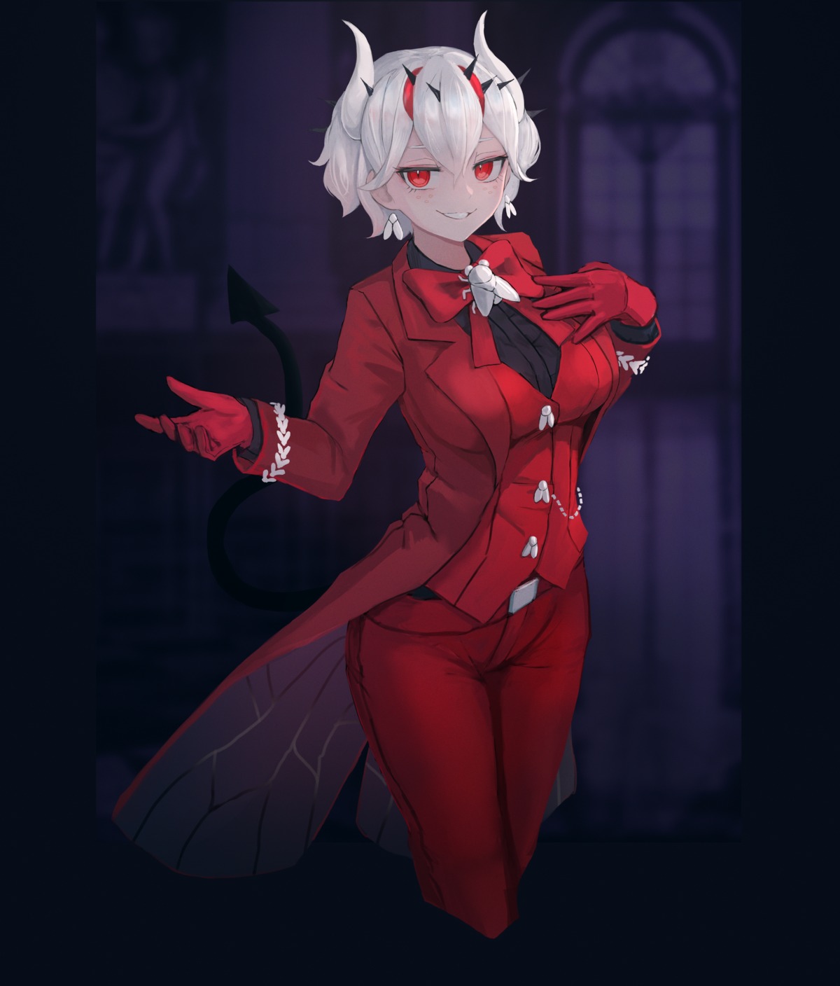 beelzebub_(helltaker), business_suit, helltaker, horns, mihato_senba