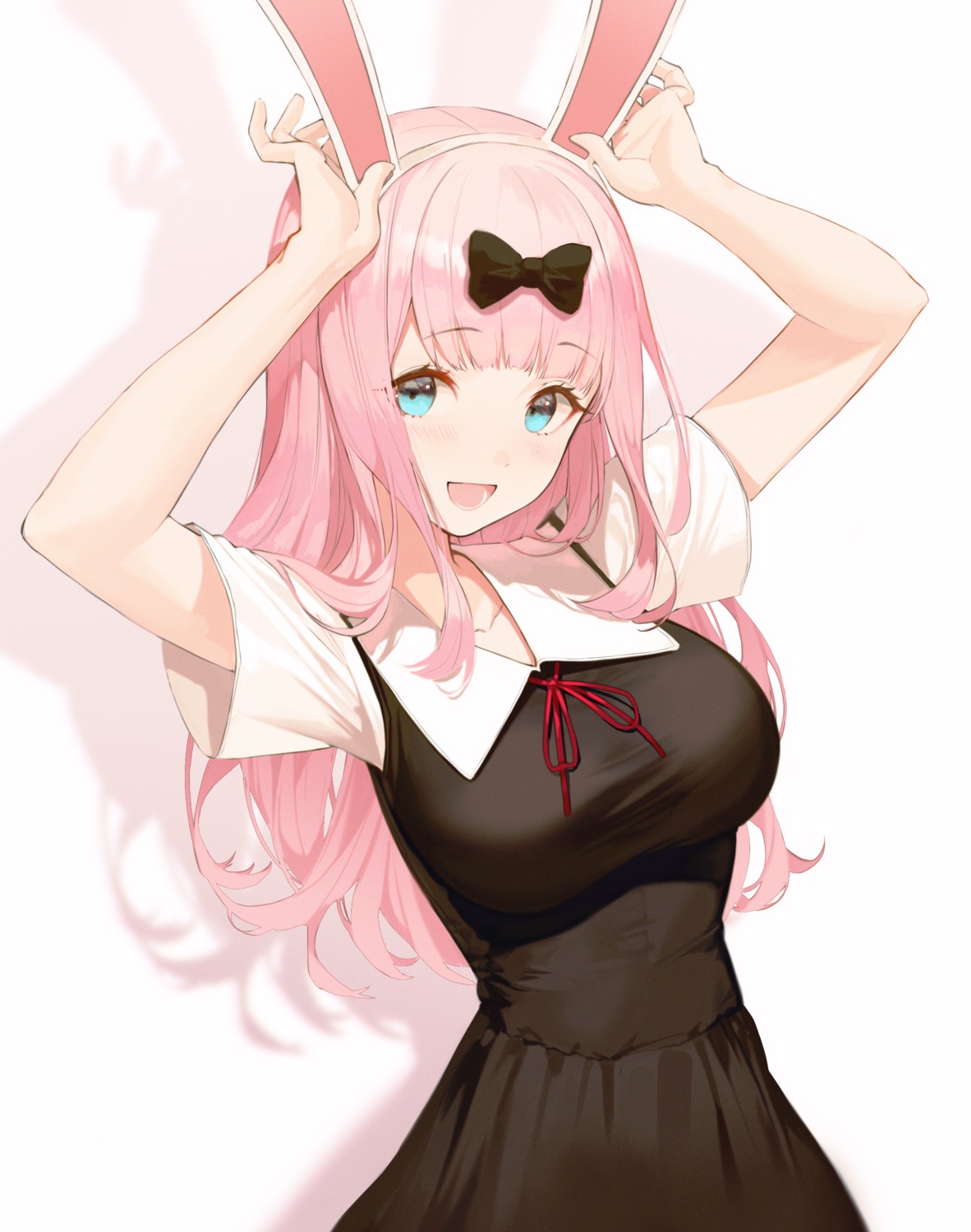 animal_ears, bunny_ears, fujiwara_chika, kaguya-sama_wa_kokurasetai_~tensai-tachi_no_renai_zunousen~, pro-p, seifuku