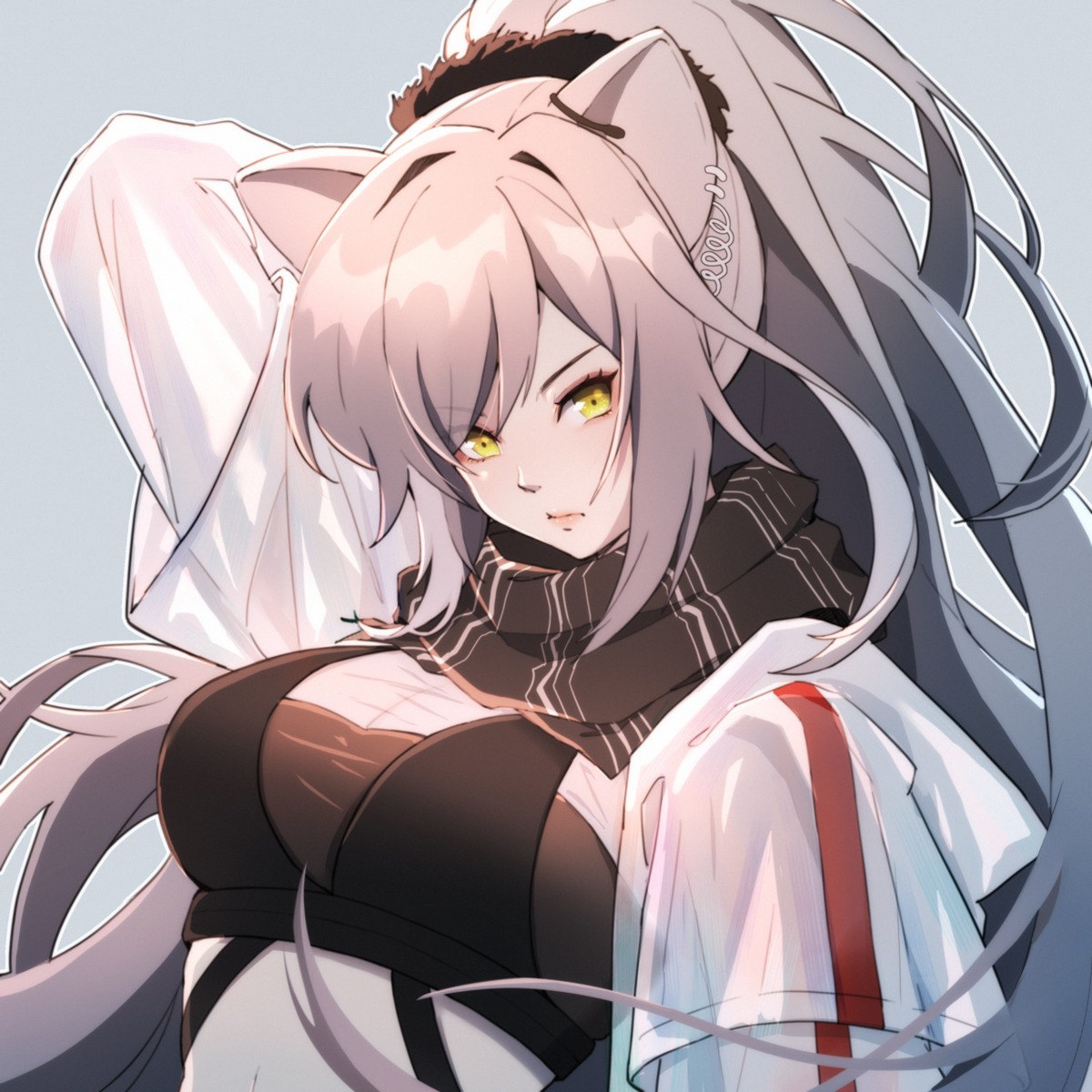animal_ears, arknights, lyra-kotto, schwarz_(arknights), see_through