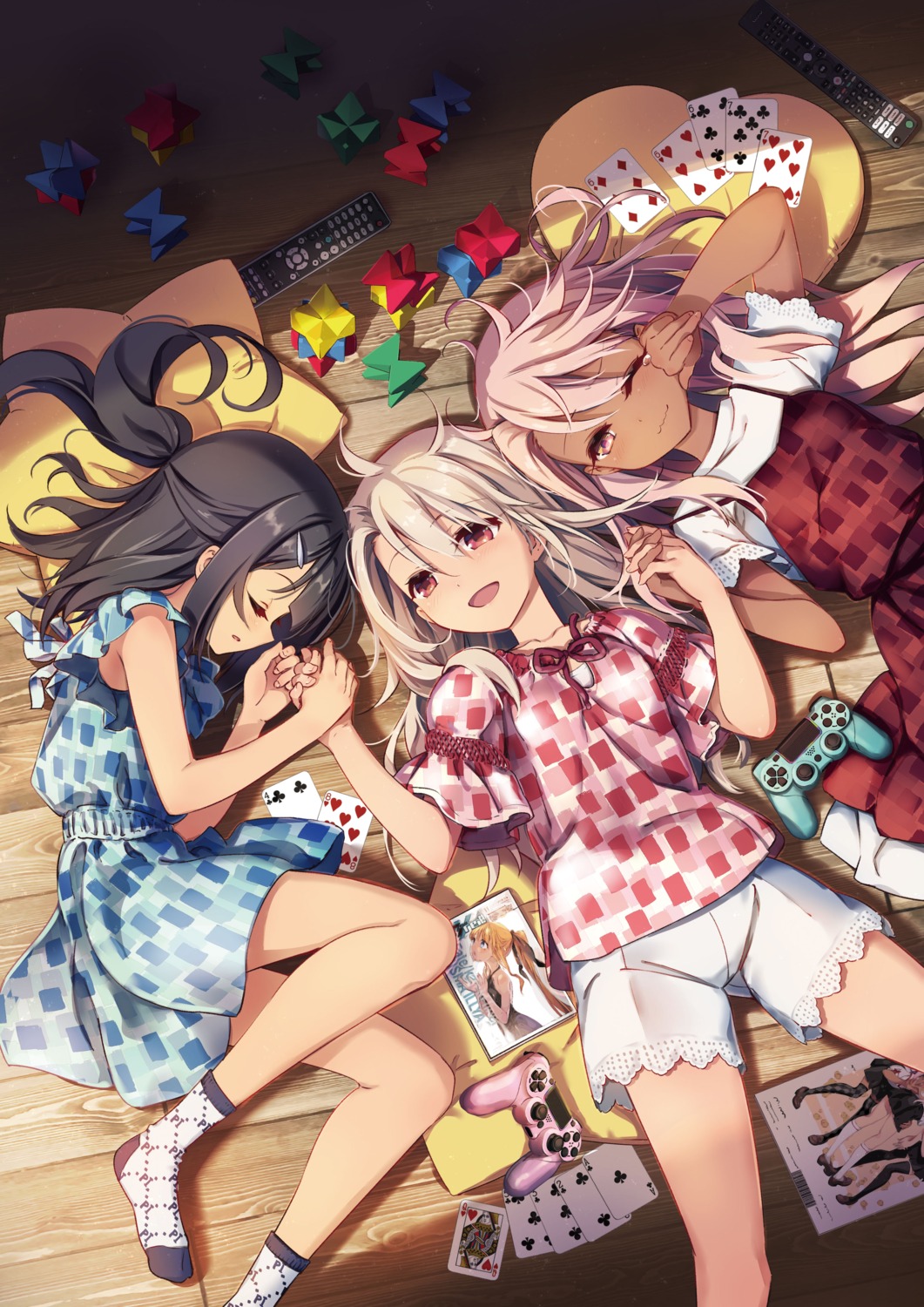 chloe_von_einzbern, dress, fate/kaleid_liner_prisma_illya, fate/stay_night, hiroyama_hiroshi, illyasviel_von_einzbern, miyu_edelfelt