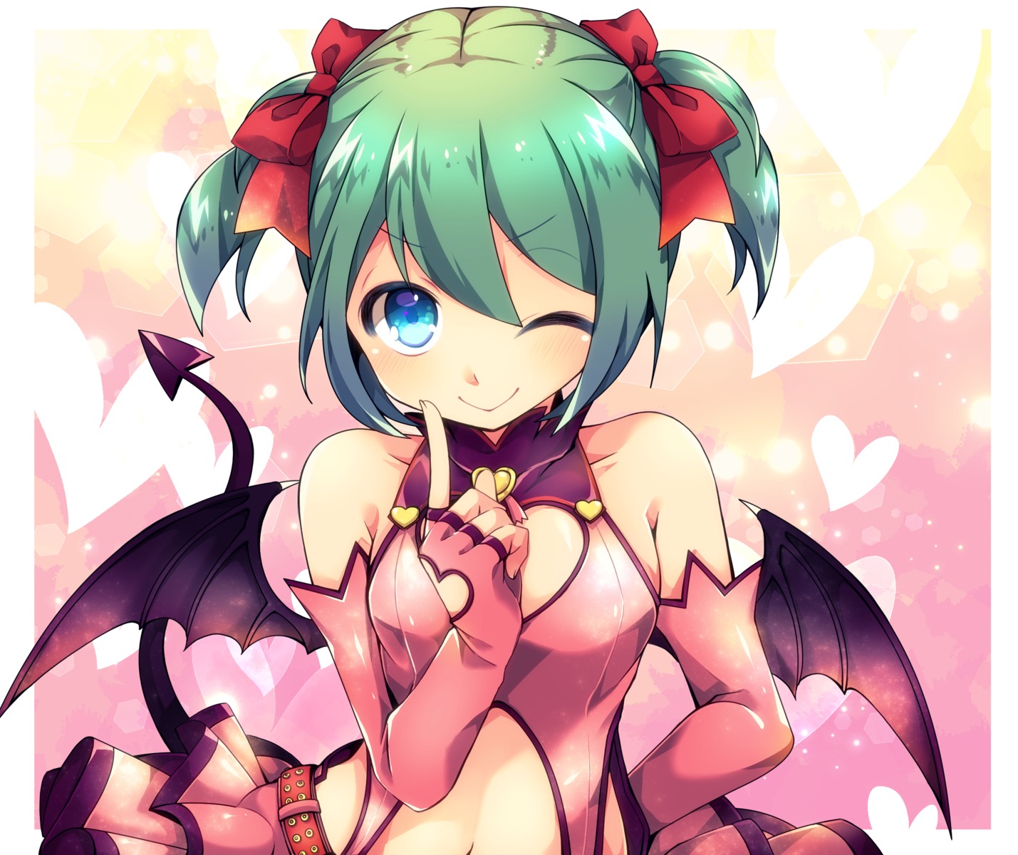 hatsune_miku, ryuuga_sazanami, tail, vocaloid, wings