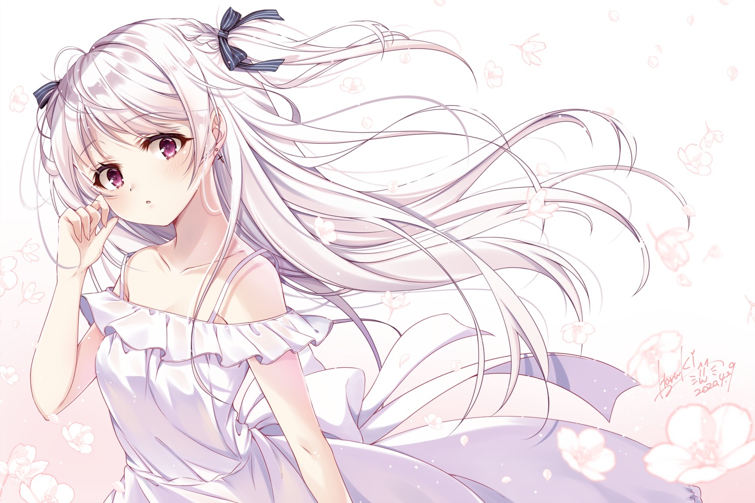 cleavage, dress, haruki_5050, summer_dress