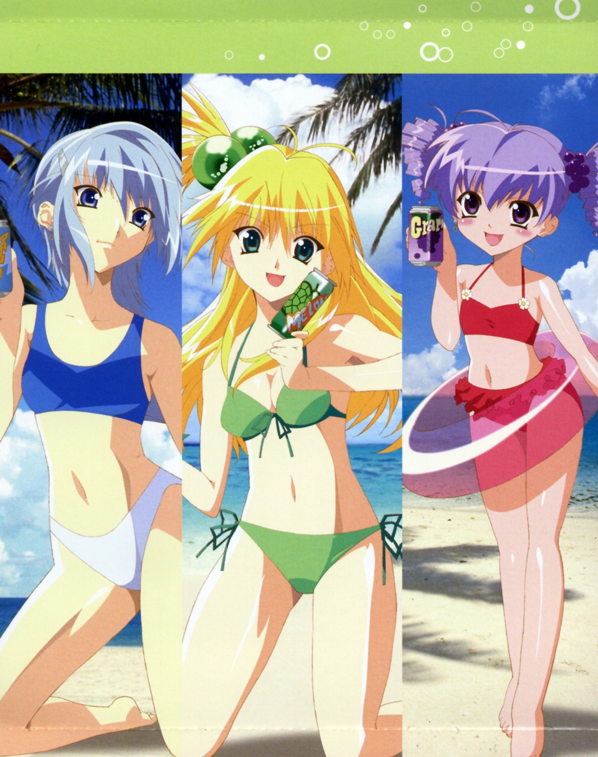 akikan!, bikini, budoko, melon, swimsuits, yell