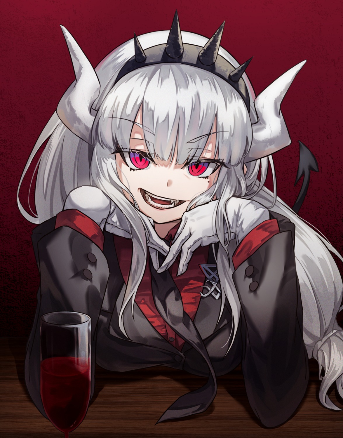 helltaker, horns, ildy, lucifer_(helltaker), tail