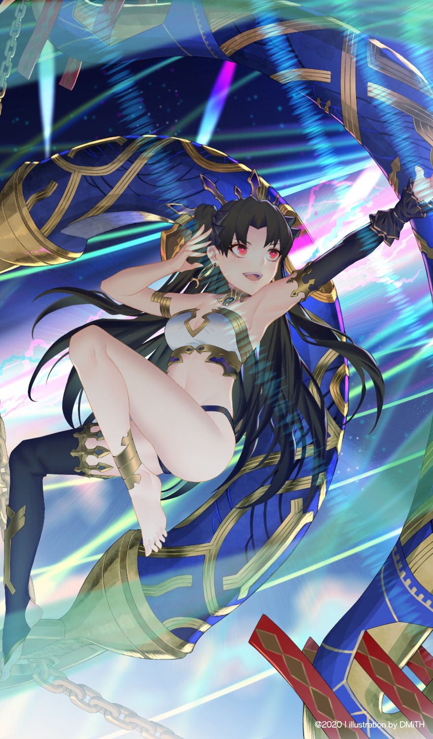 bikini_armor, cleavage, dmith, fate/grand_order, feet, ishtar_(fate), thighhighs