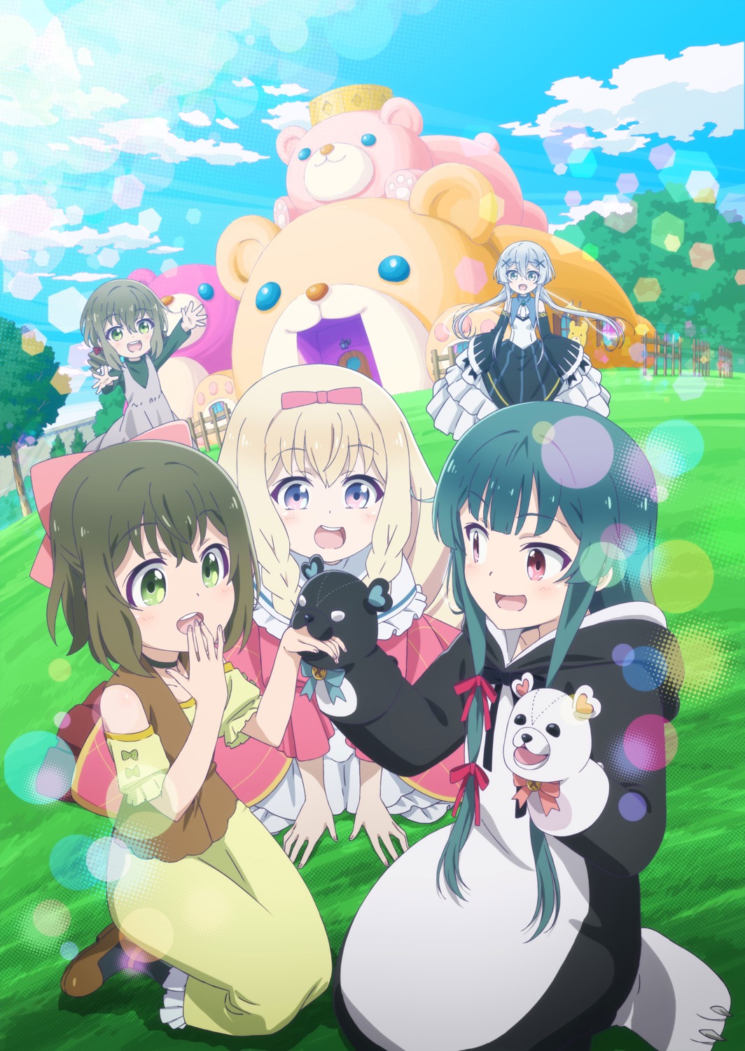 dress, fina_(kuma_kuma_kuma_bear), kuma_kuma_kuma_bear, misaana_farrengram, noire_foschurose, pajama, shuri_(kuma_kuma_kuma_bear), tagme