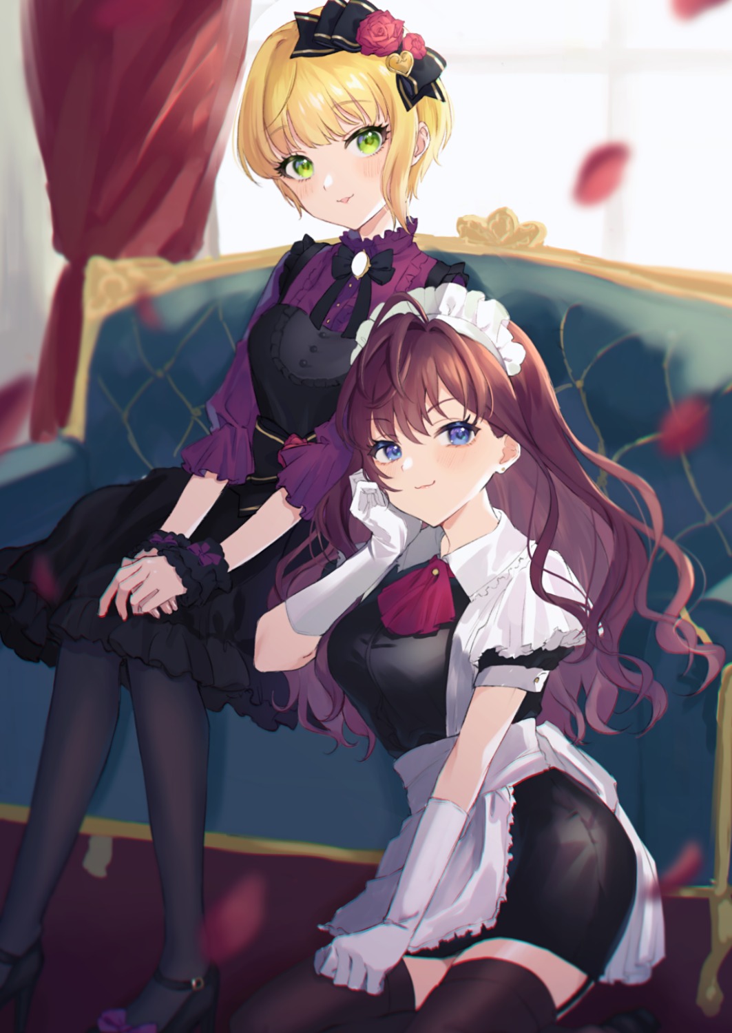 anoa, gothic_lolita, heels, ichinose_shiki, lolita_fashion, maid, miyamoto_frederica, stockings