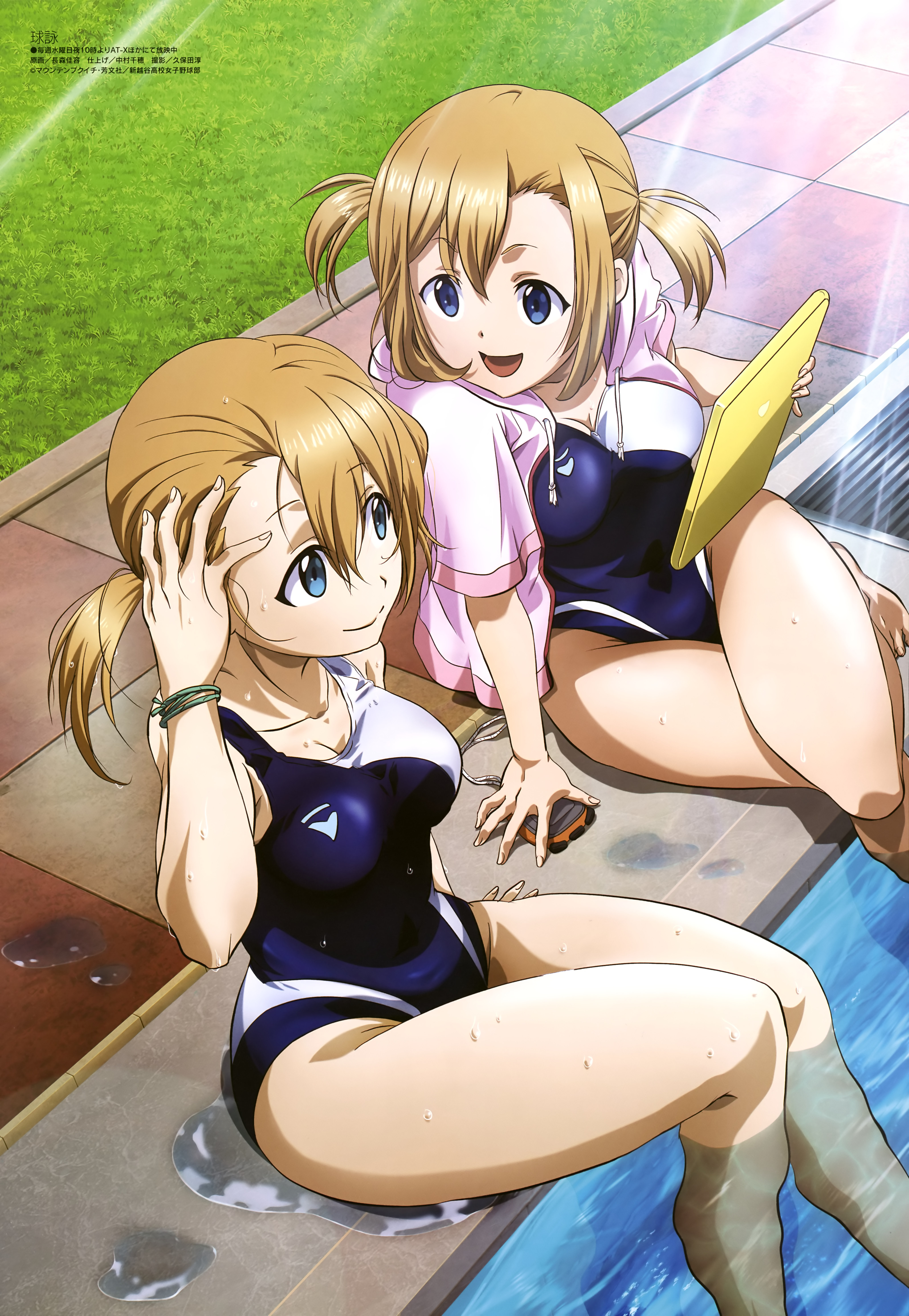 cleavage, kawaguchi_ibuki, kawaguchi_yoshino, nagamori_yoshihiro, swimsuits, tamayomi, wet
