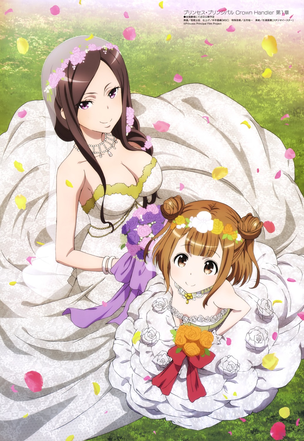 beatrice_(princess_principal), cleavage, dorothy_(princess_principal), dress, nishio_kimihiro, no_bra, princess_principal, see_through