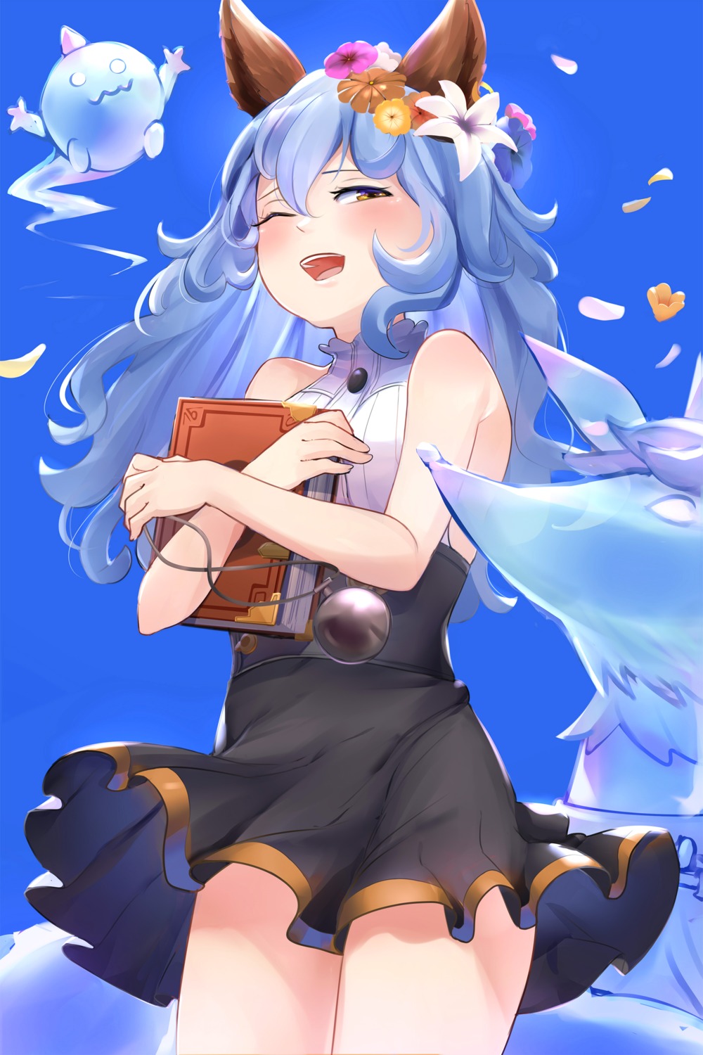 animal_ears, ferry_(granblue_fantasy), granblue_fantasy, skirt_lift, somray