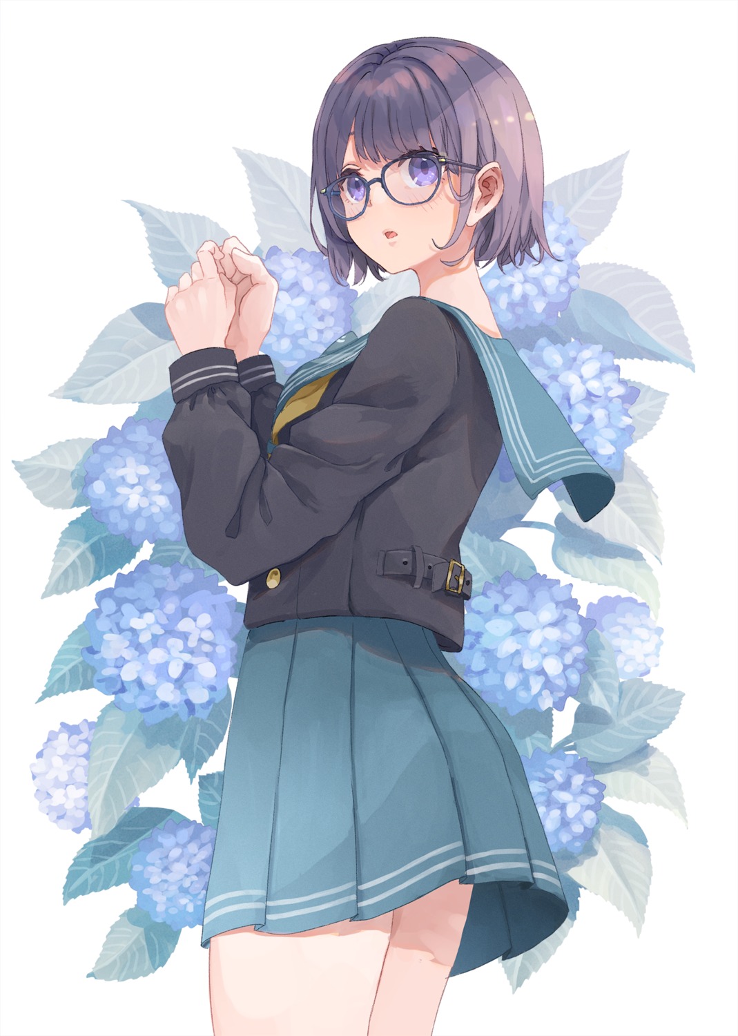 akira_(mr_akira), megane, seifuku, sweater