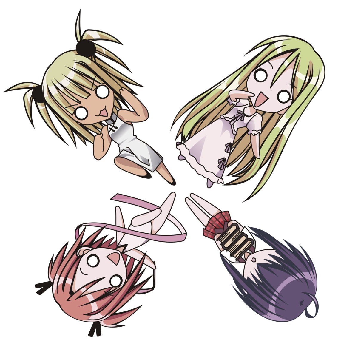 chibi, ku_fei, mahou_sensei_negima, miyazaki_nodoka, sasaki_makie, yukihiro_ayaka