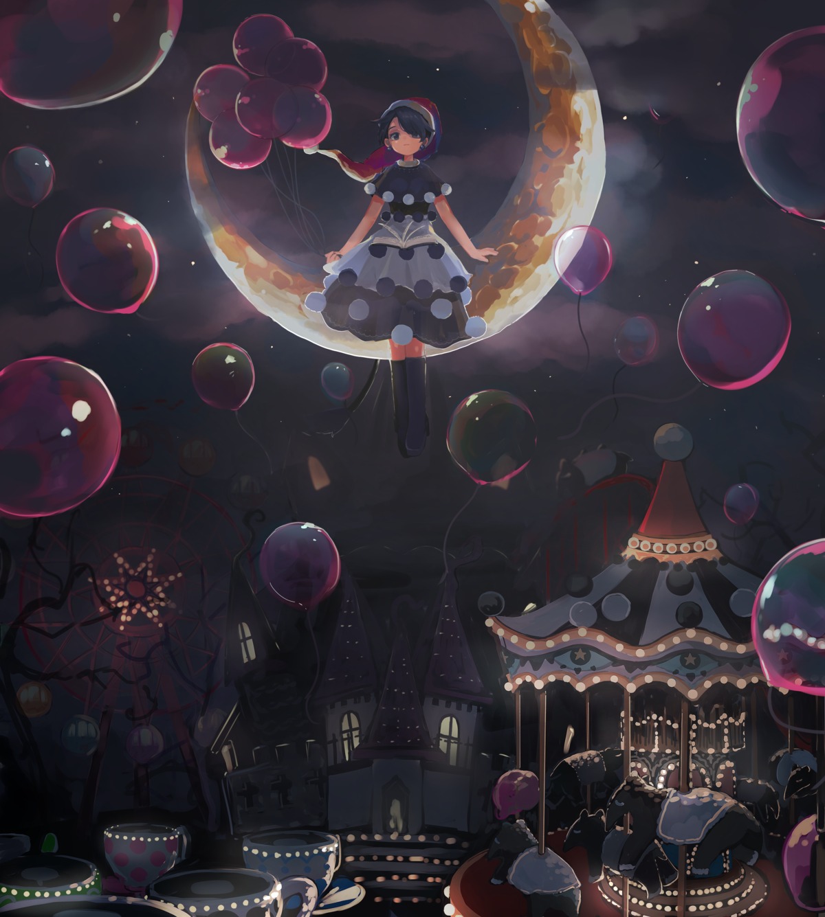 christmas, doremy_sweet, dress, kurui96, touhou