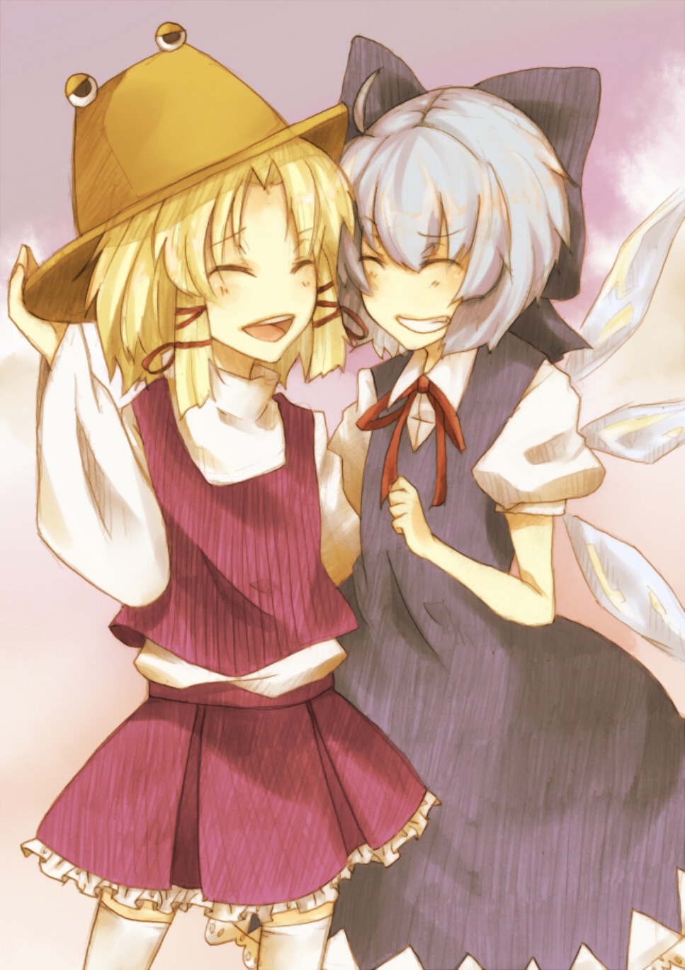 cirno, moriya_suwako, touhou, tsukino