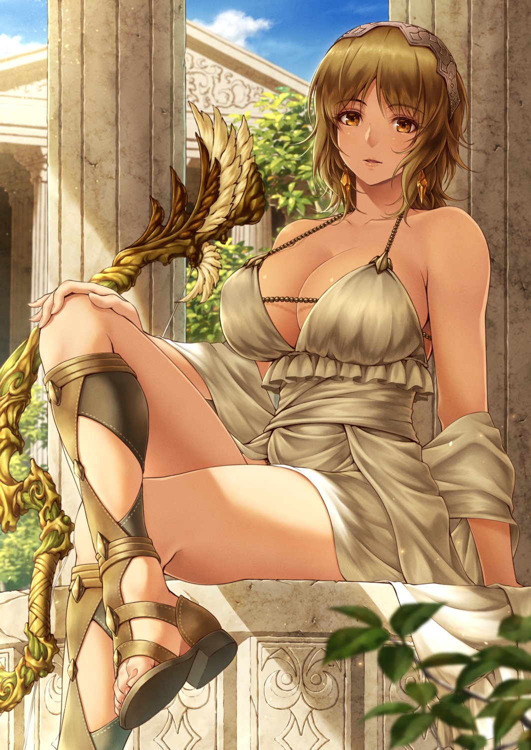 artemis_(mythology), cleavage, dress, greek_mythology, heels, lioreo