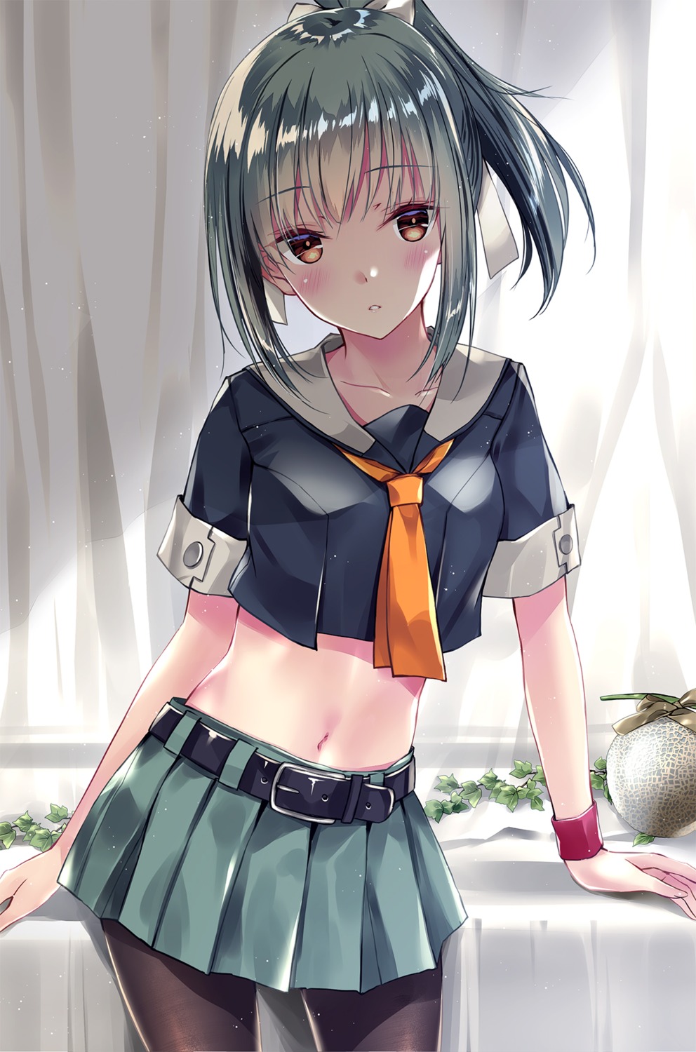 kantai_collection, kobayashi_chisato, pantyhose, seifuku, yuubari_(kancolle)