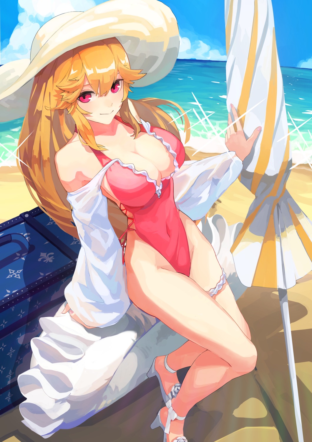 ao_(1234painter), azur_lane, cleavage, garter, heels, leotard, richelieu_(azur_lane)