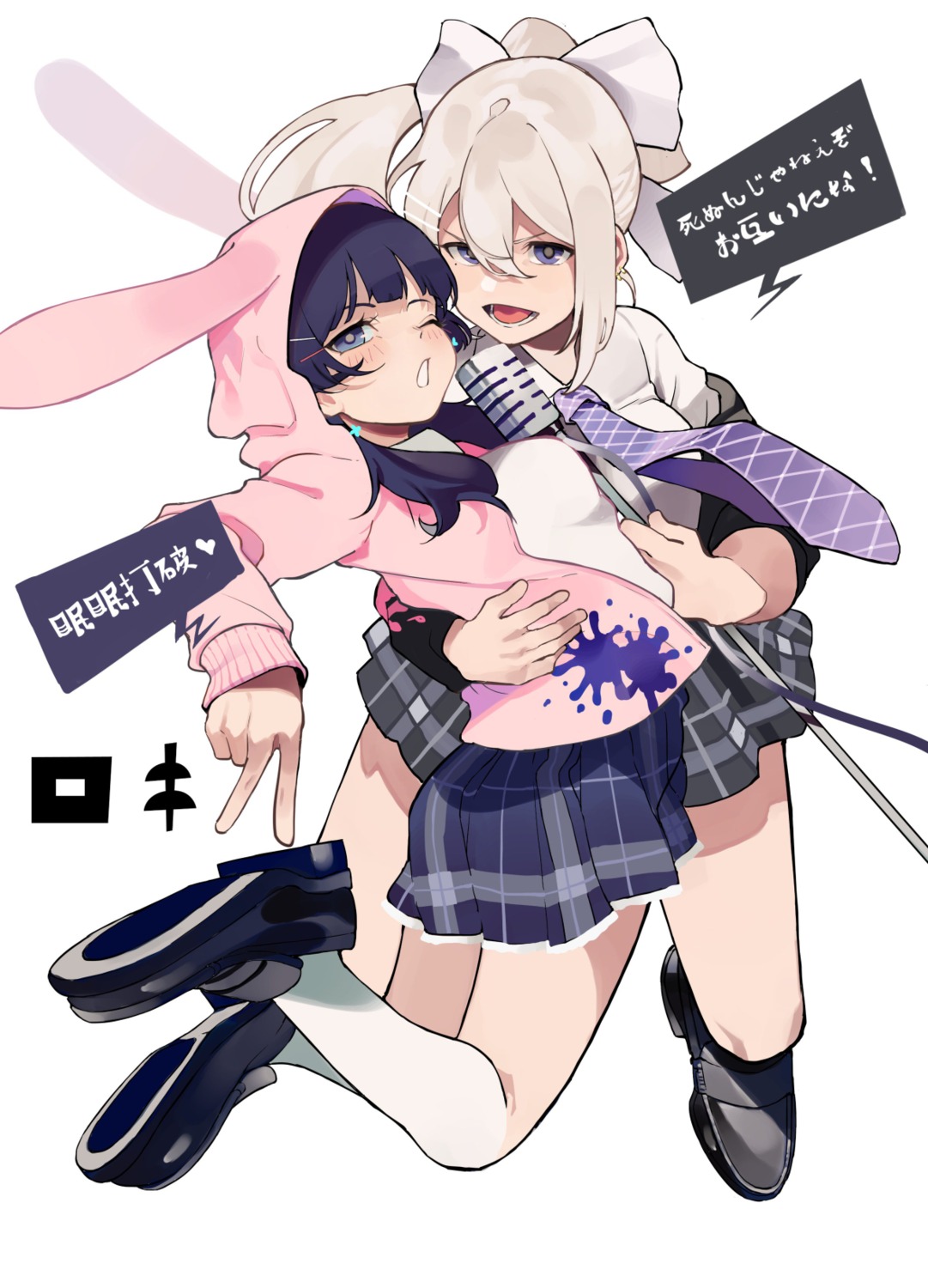 higuchi_kaede, isuzu_(u_isuzu), nijisanji, seifuku, tsukino_mito