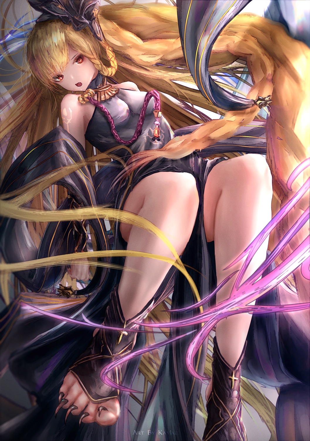feet, granblue_fantasy, helel_ben_shalem, kayjae, skirt_lift