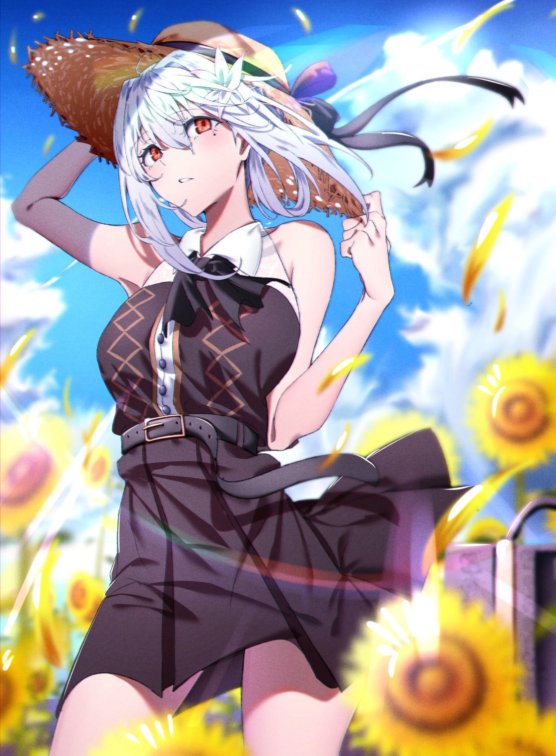 azarashi_(azrsot), dress, skirt_lift