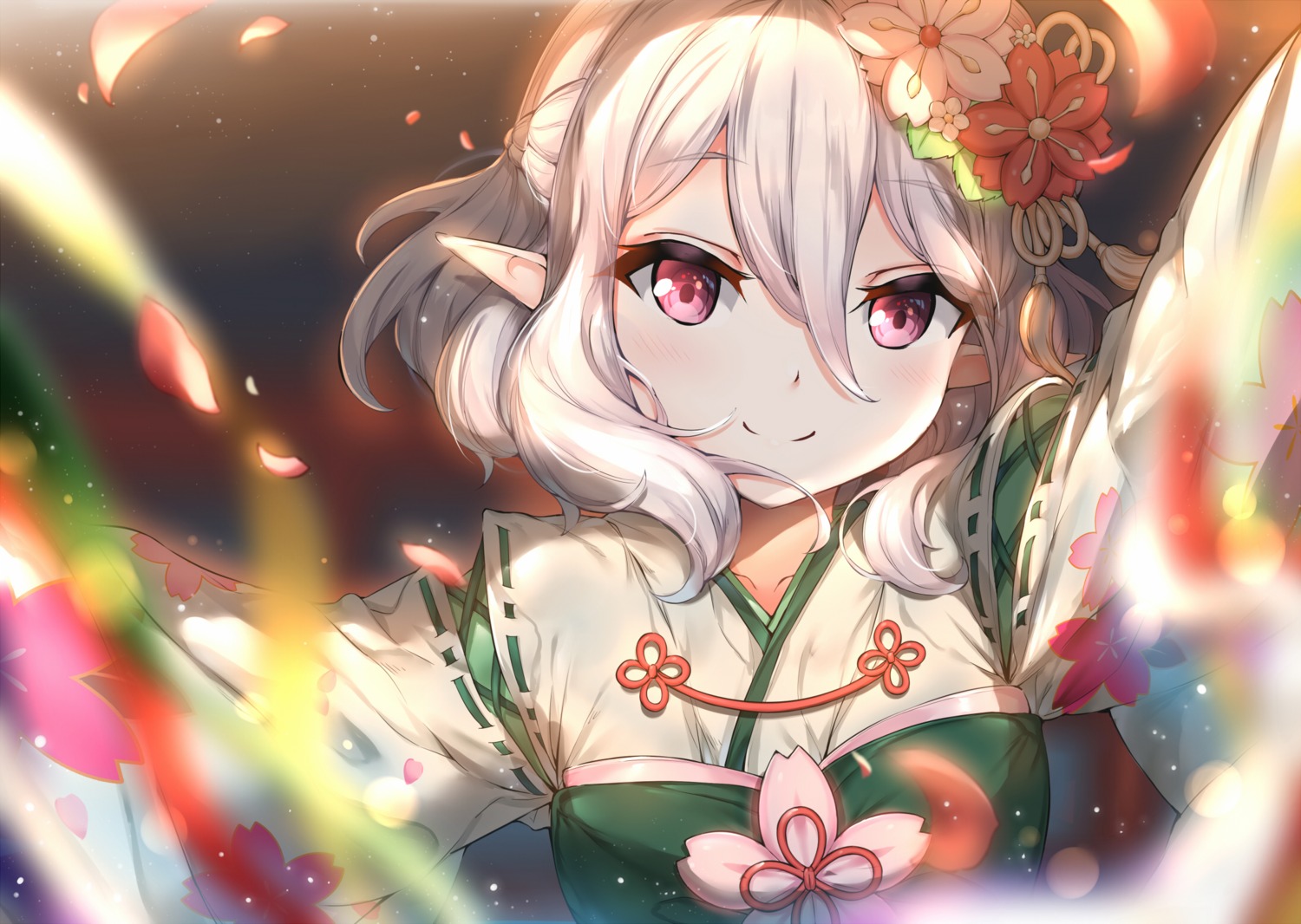japanese_clothes, kokkoro, pointy_ears, princess_connect!, princess_connect!_re:dive, xin_(zinc)