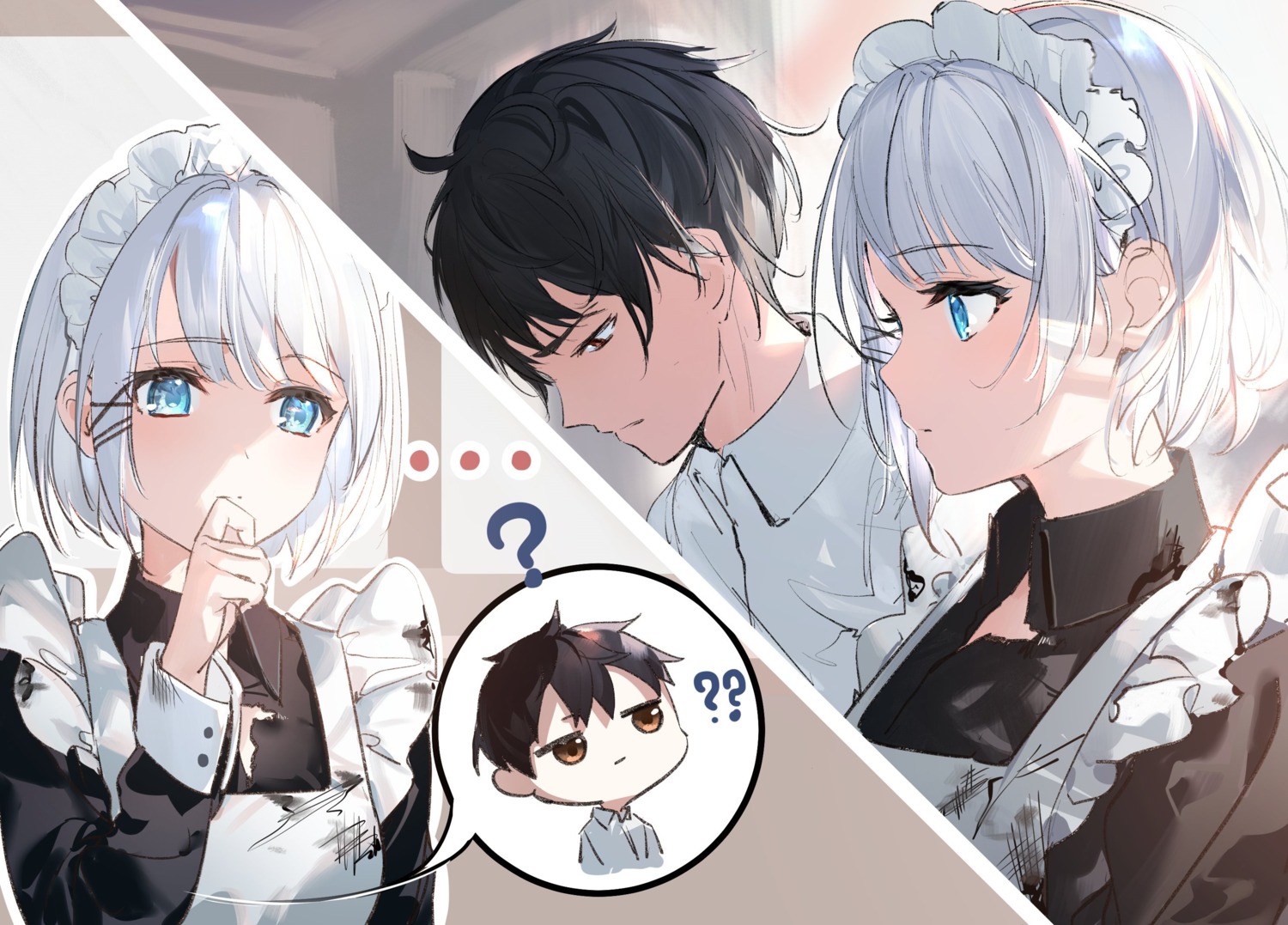 chibi, kimizuka_kimihiko, maid, siesta_(tanmoshi), tantei_wa_mou_shindeiru., torn_clothes, umibouzu