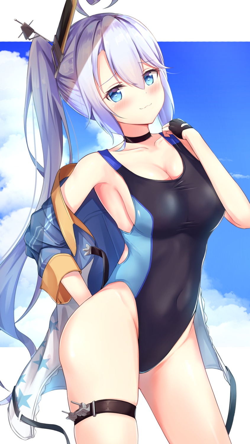 azur_lane, garter, miso_(misomiso_154), portland_(azur_lane), swimsuits