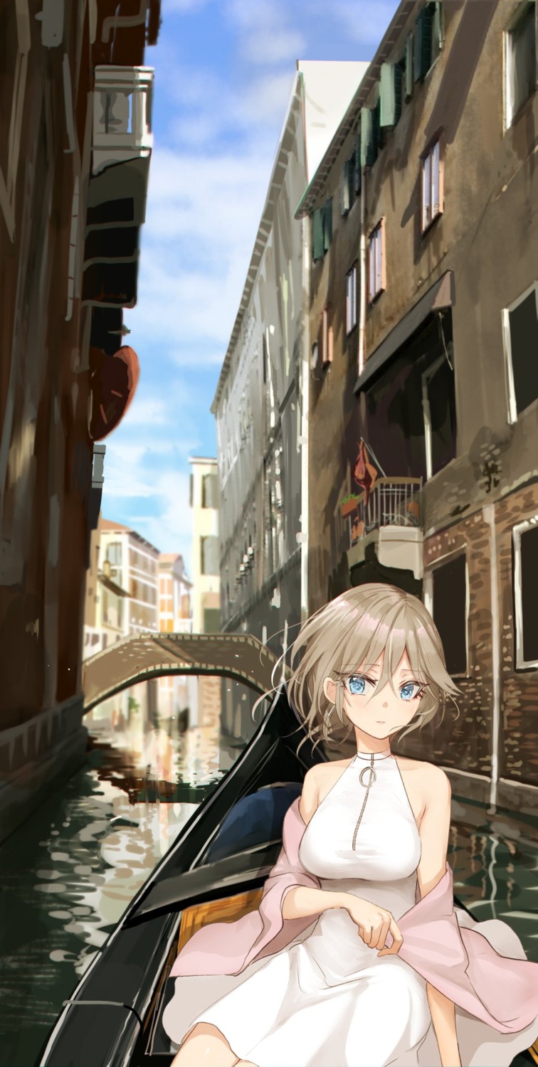 anastasia_(idolm@ster), dress, landscape, rum_raisin_(chihiromakita19), the_idolm@ster, the_idolm@ster_cinderella_girls