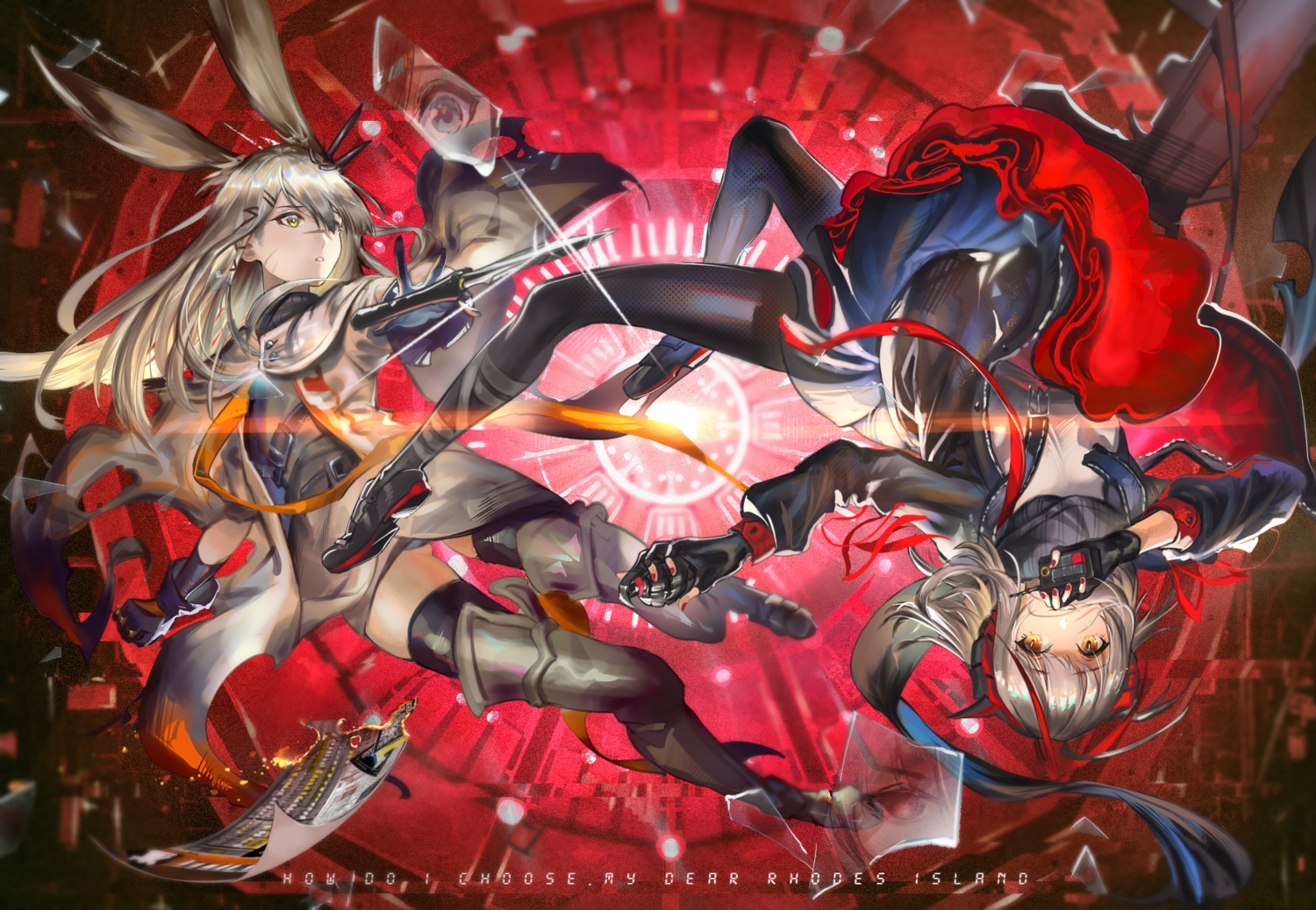 animal_ears, arknights, armor, bunny_ears, frostnova_(arknights), horns, jujumaho_(nanigaxila), pantsu