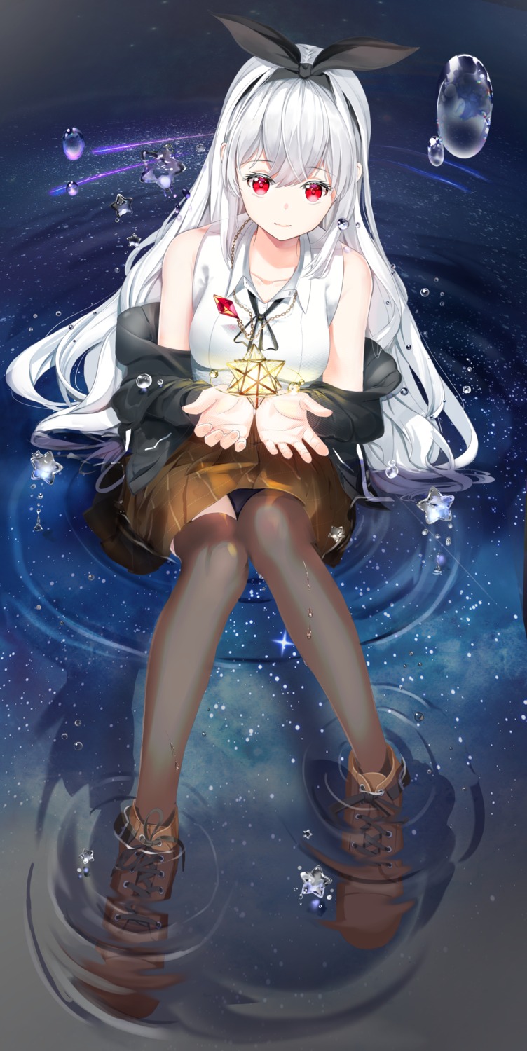 thighhighs, ttorong, uniform, wet