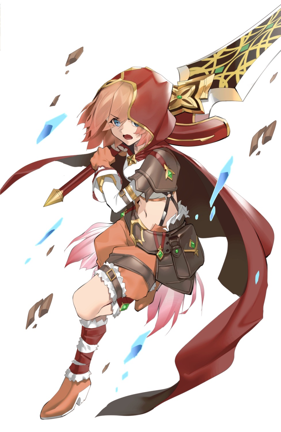 armor, garter, gdd_(vkejr702), heels, muimi_(princess_connect), princess_connect!, princess_connect!_re:dive, sword