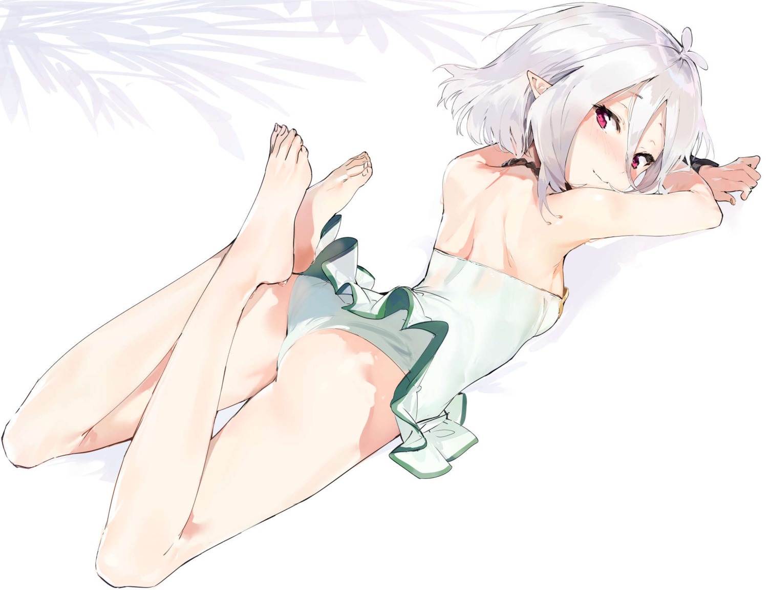 aida_(chinhung0612), ass, feet, kokkoro, pointy_ears, princess_connect!, princess_connect!_re:dive, skirt_lift
