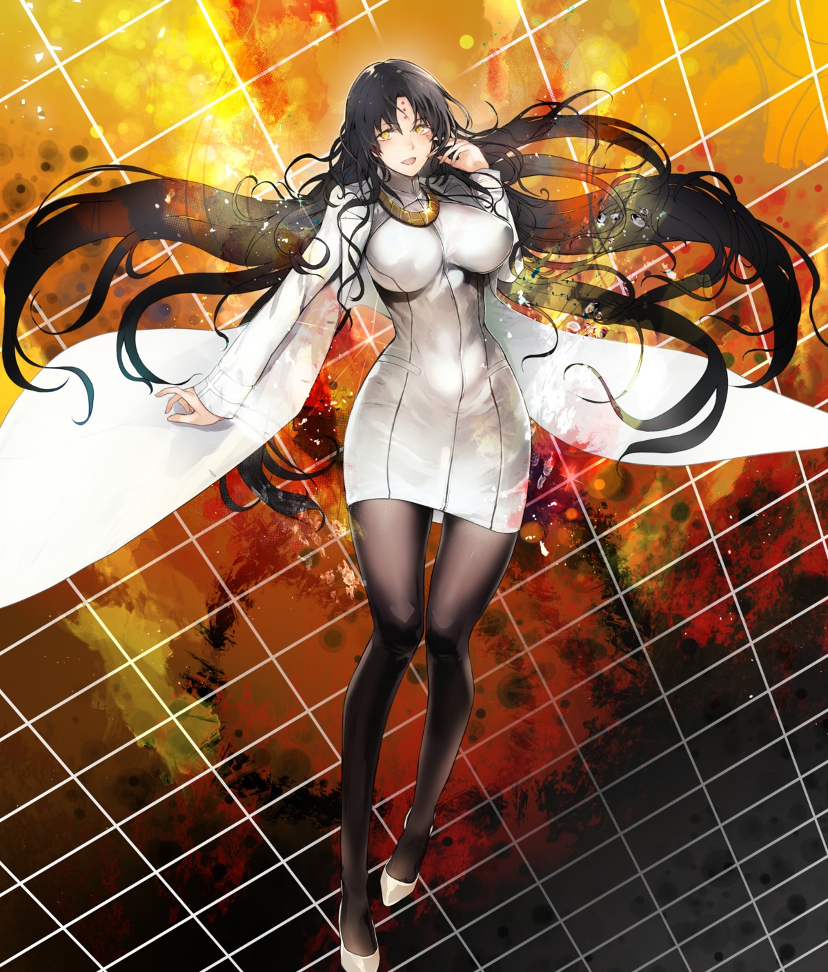 dress, erect_nipples, fate/extra, fate/extra_ccc, fate/grand_order, fate/stay_night, nishiide_kengorou, pantyhose, sessyoin_kiara