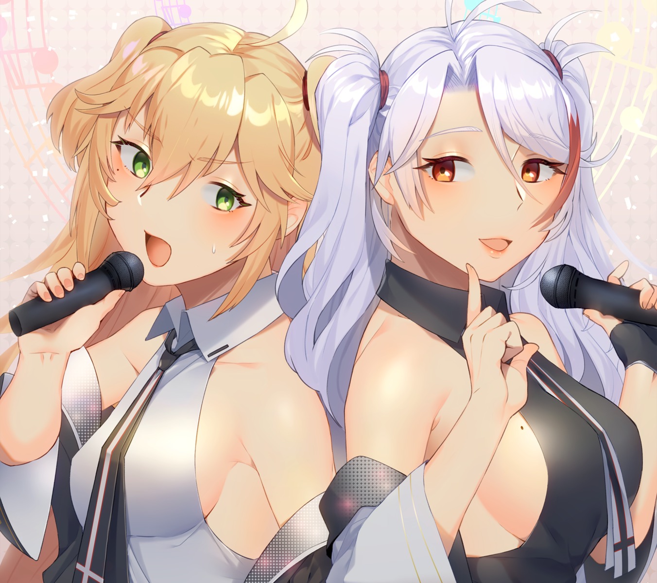 admiral_hipper_(azur_lane), azur_lane, mimiko_(fuji_310), no_bra, prinz_eugen_(azur_lane)