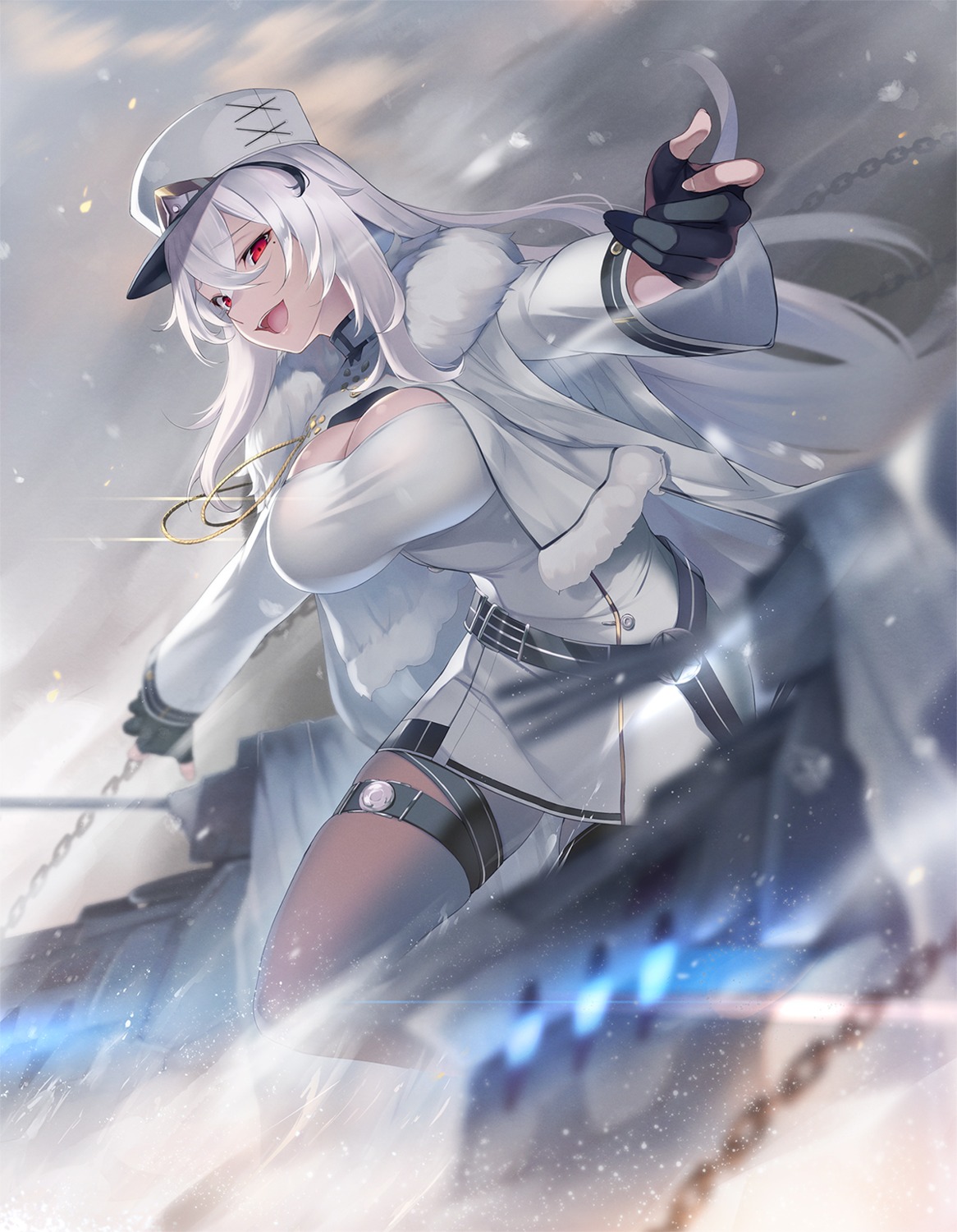 azur_lane, cleavage, gangut_(azur_lane), garter, koikeya, pantyhose, uniform