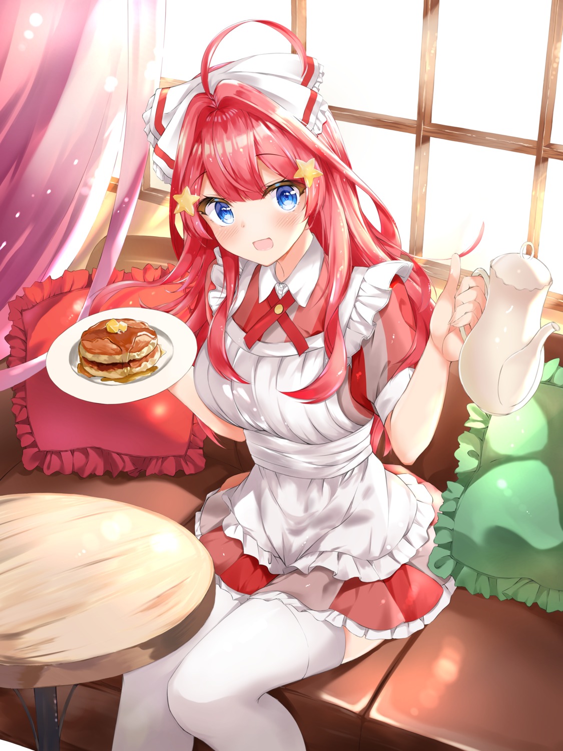 5-toubun_no_hanayome, maid, nakano_itsuki, shizuku_(shizukusushi), thighhighs