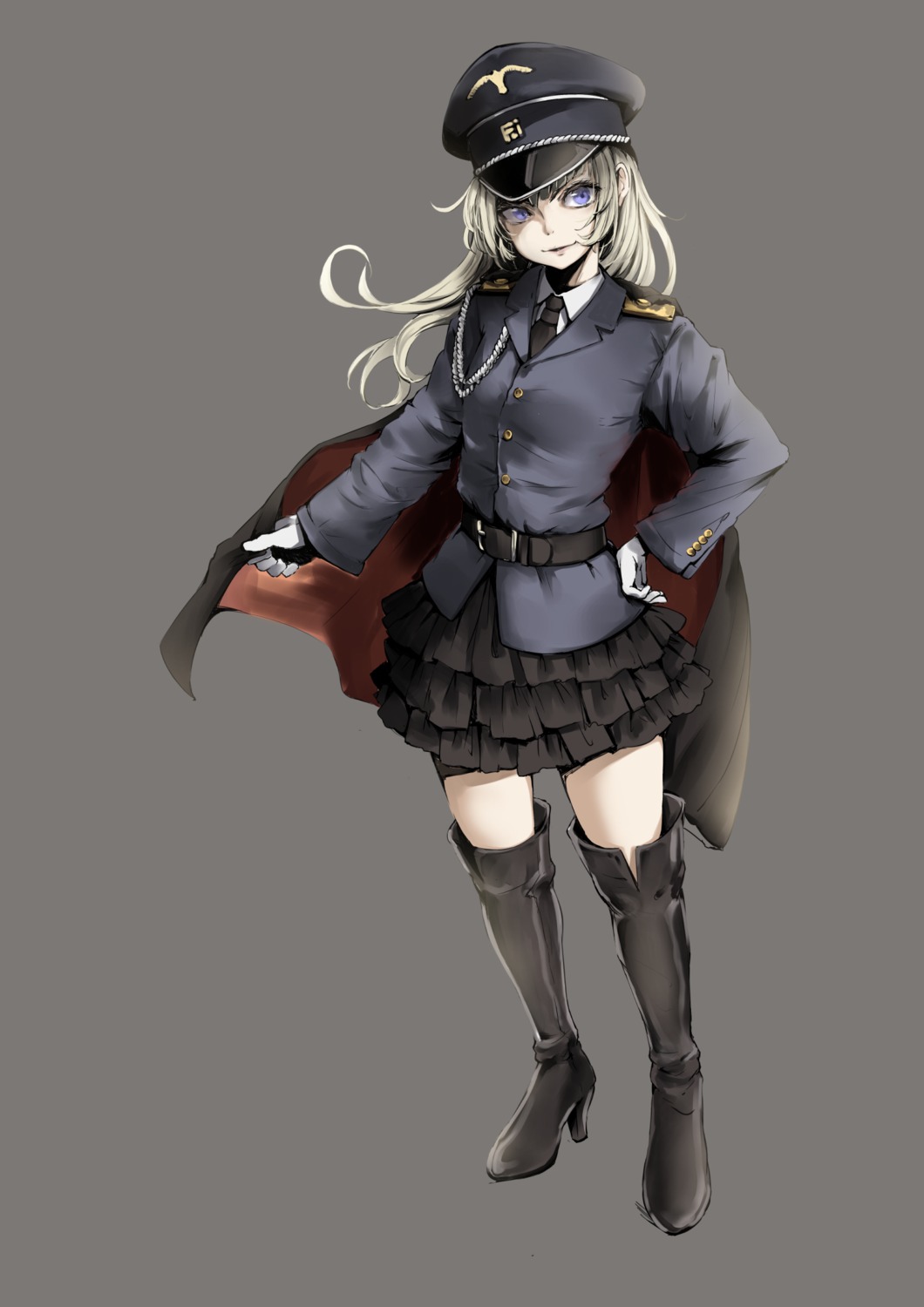 funyariko, heels, thighhighs, uniform