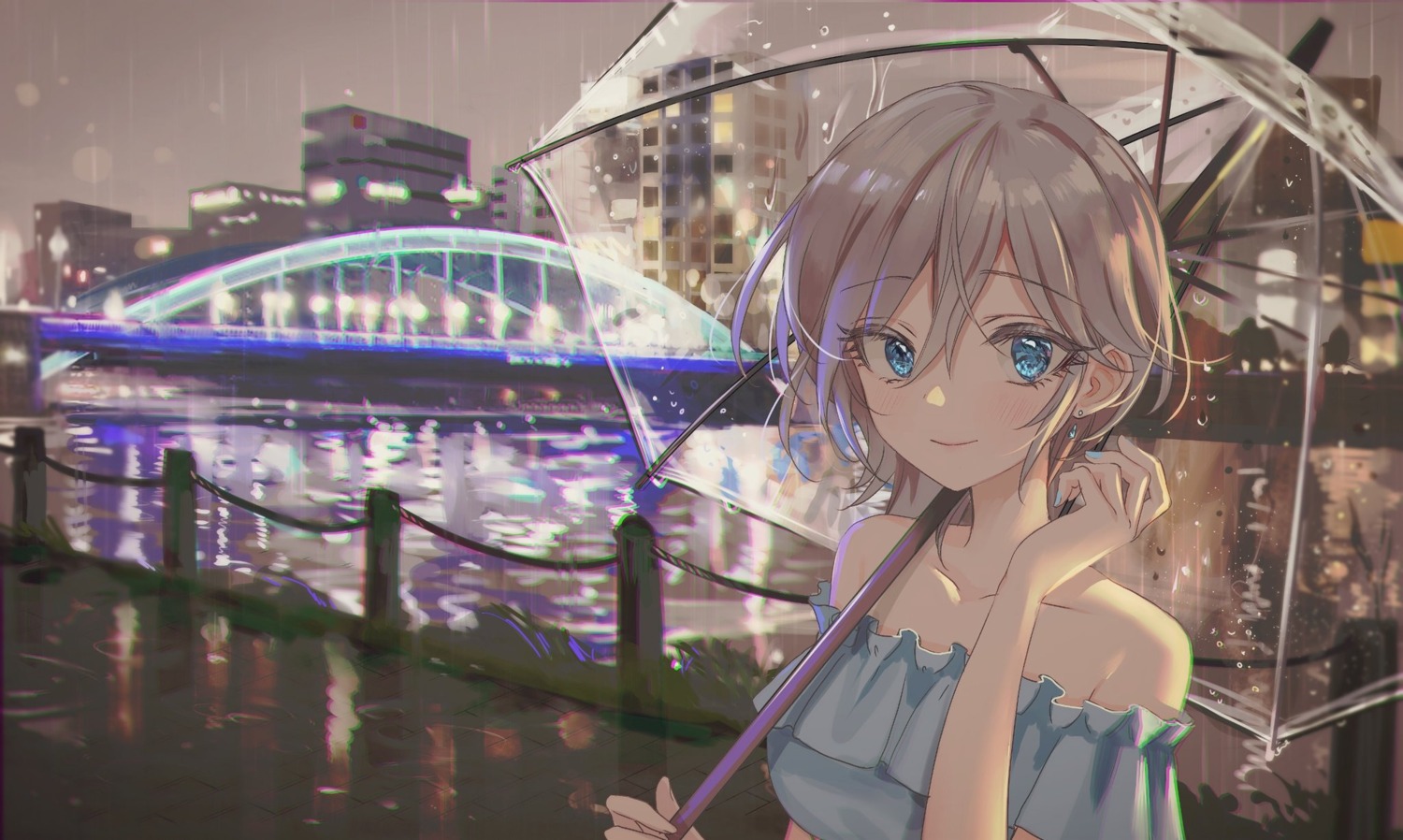 anastasia_(idolm@ster), jpeg_artifacts, rum_raisin_(chihiromakita19), the_idolm@ster, the_idolm@ster_cinderella_girls, umbrella