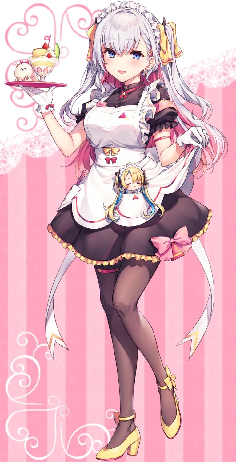 avatar_2.0_project, chibi, garter, heels, komeshiro_kasu, maid, minase_shia, musubime_yui