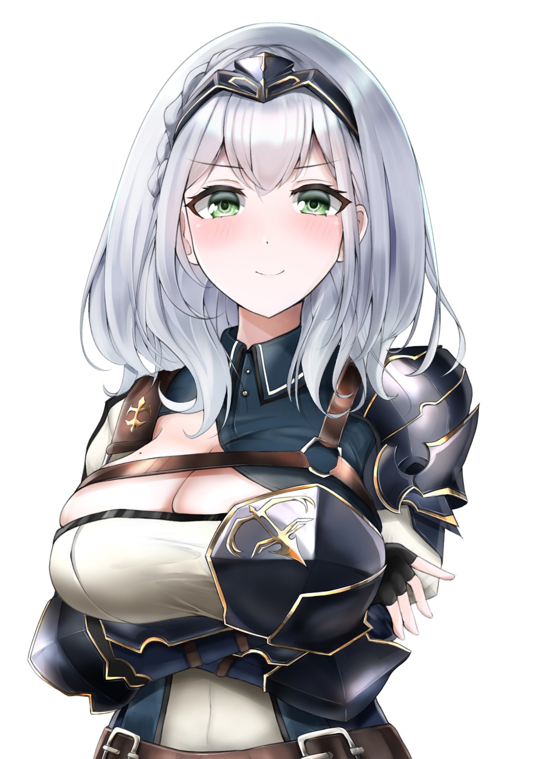 armor, cleavage, hololive, shirogane_noel, tsujiya_okuyasu
