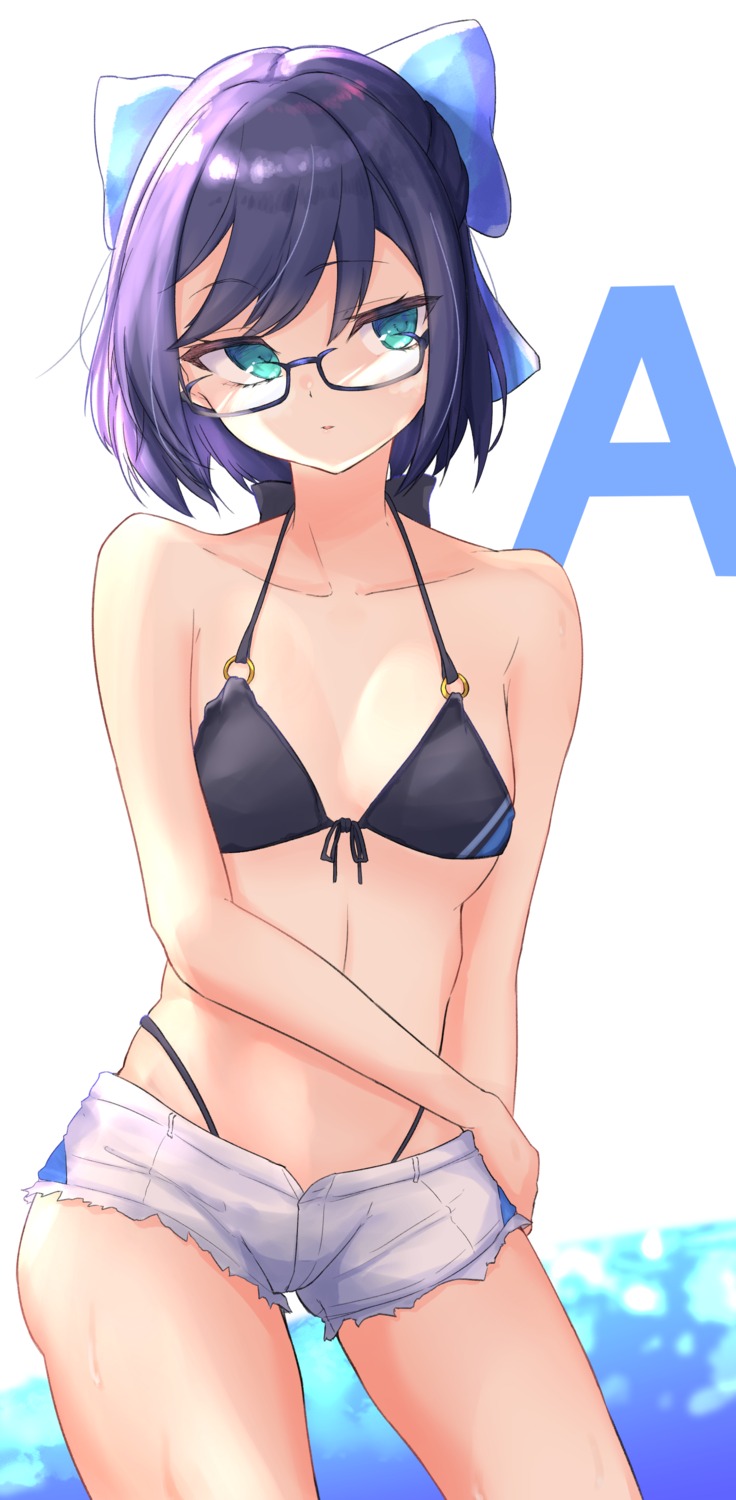 bikini, hololive, megane, ogura_toast, swimsuits, yuujin_a_(hololive)